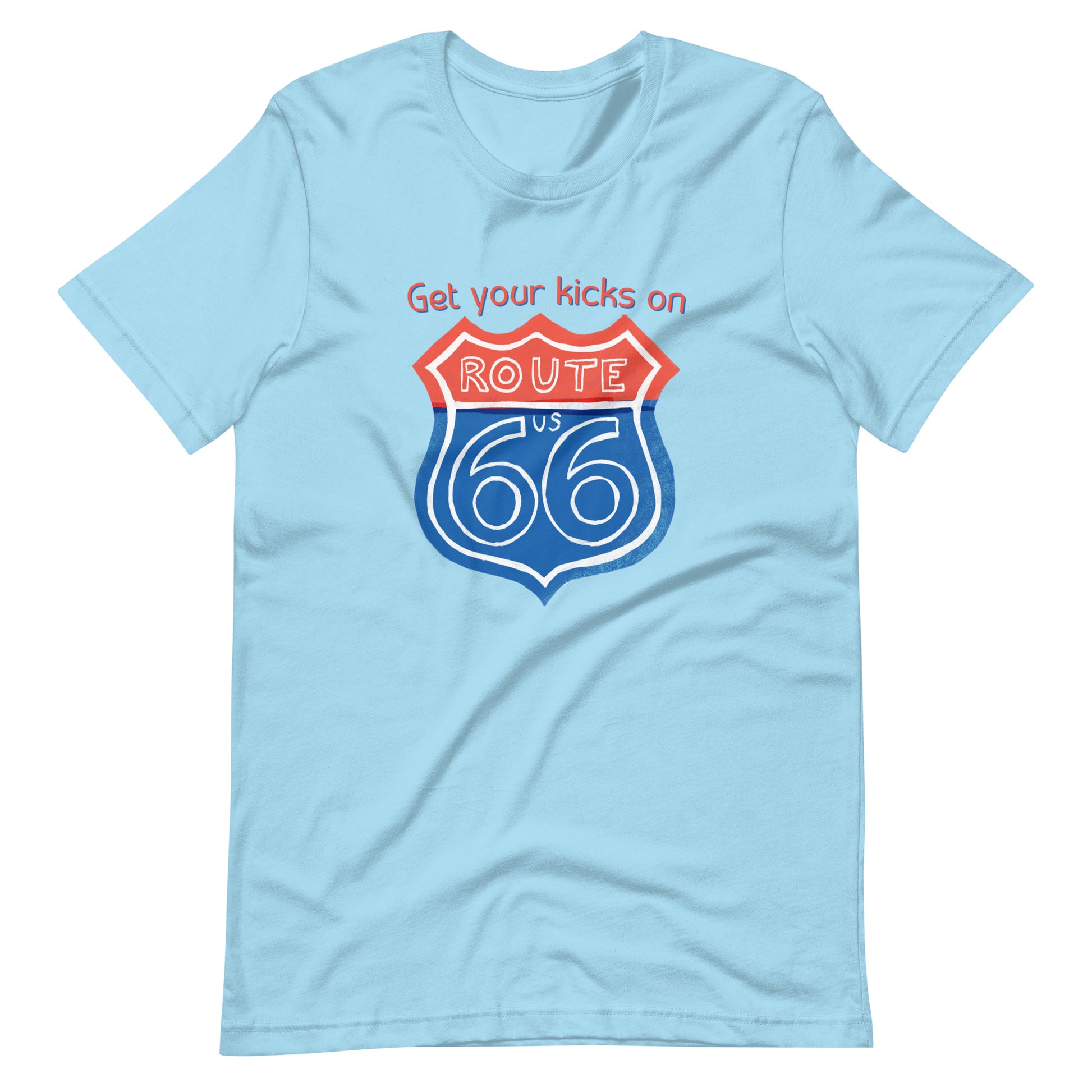 Bold Route 66 shirt with iconic sign design