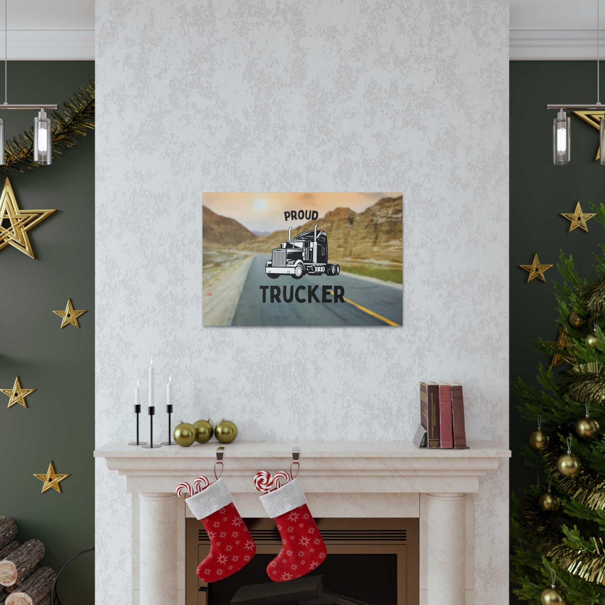 "Proud Trucker" Wall Art - Weave Got Gifts - Unique Gifts You Won’t Find Anywhere Else!