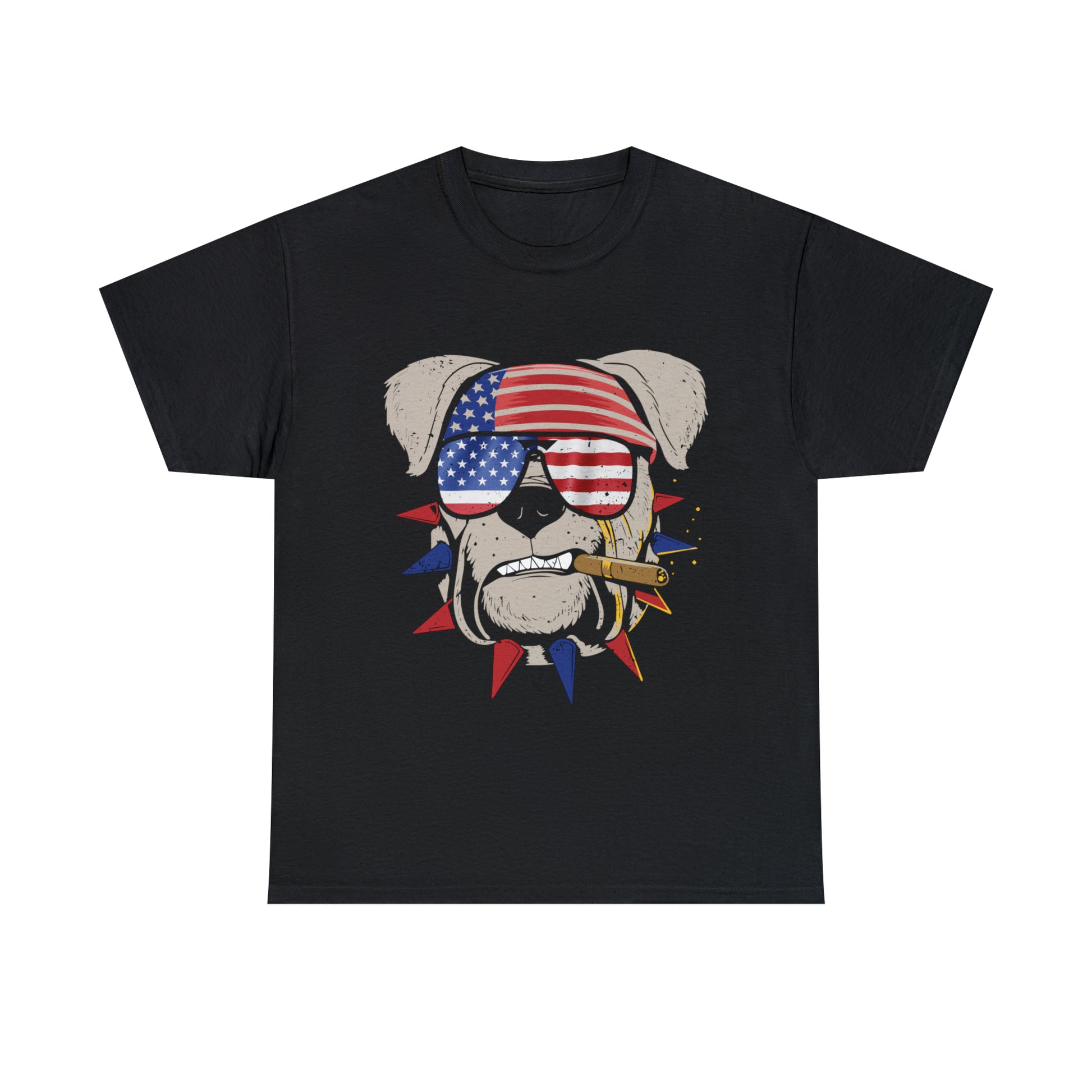 "Patriotic Pup With Cigar" T-Shirt - Weave Got Gifts - Unique Gifts You Won’t Find Anywhere Else!