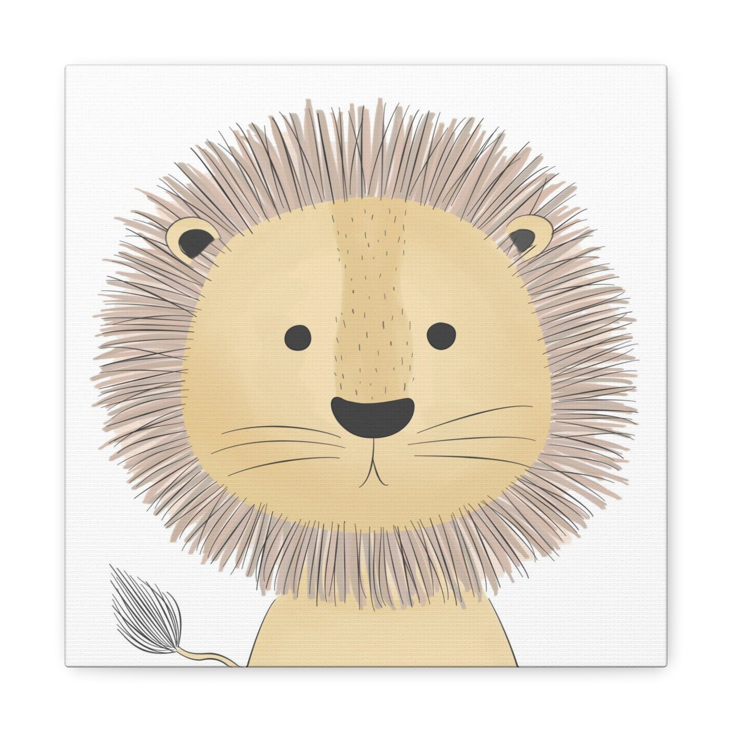 "Cute Lion" Canvas Wall Art - Weave Got Gifts - Unique Gifts You Won’t Find Anywhere Else!