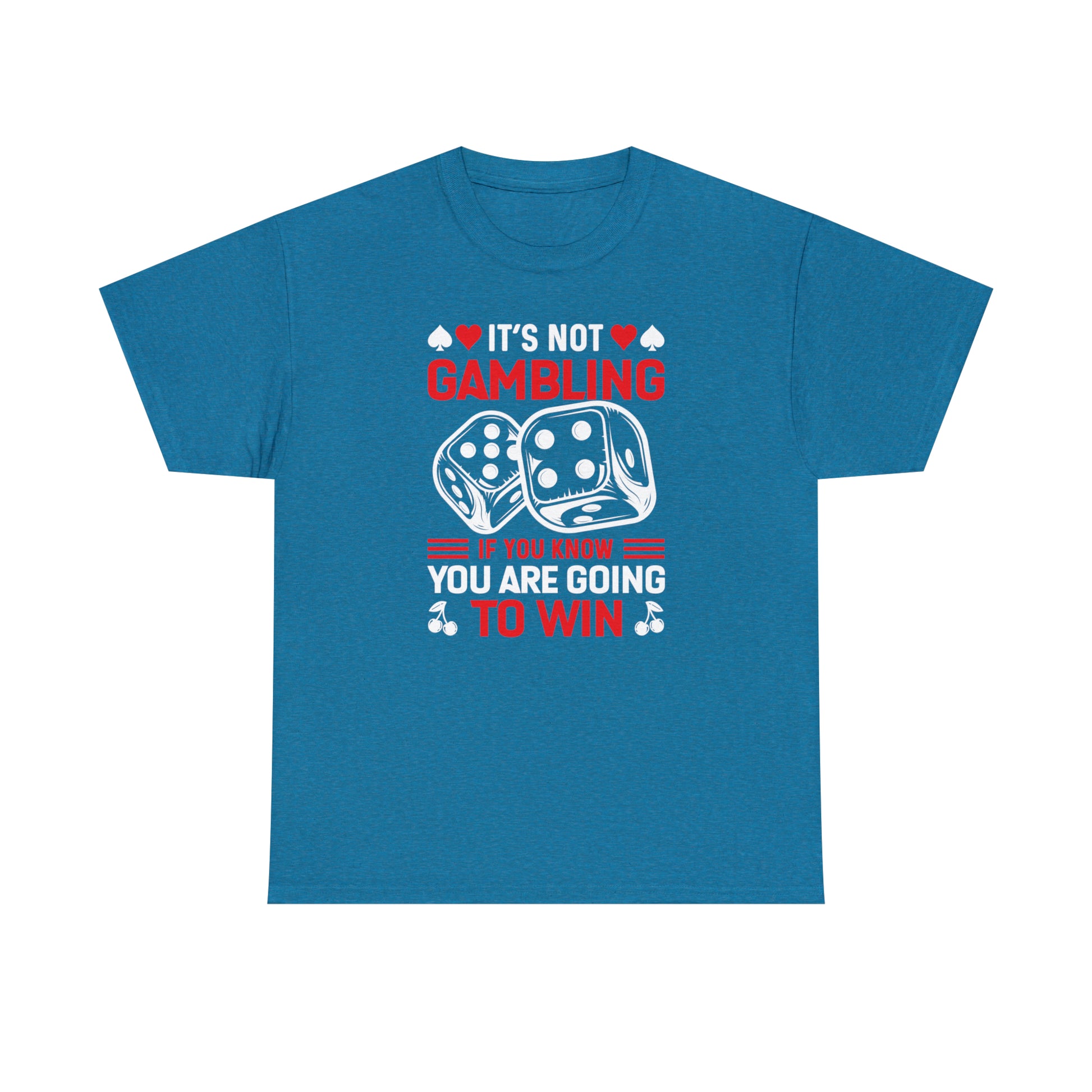 Humorous poker player t-shirt with bold graphic design
