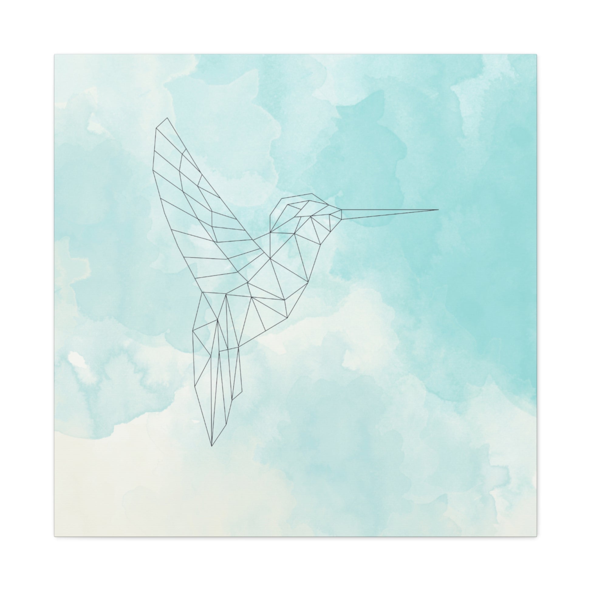 High-quality minimalist hummingbird canvas for modern home decor
