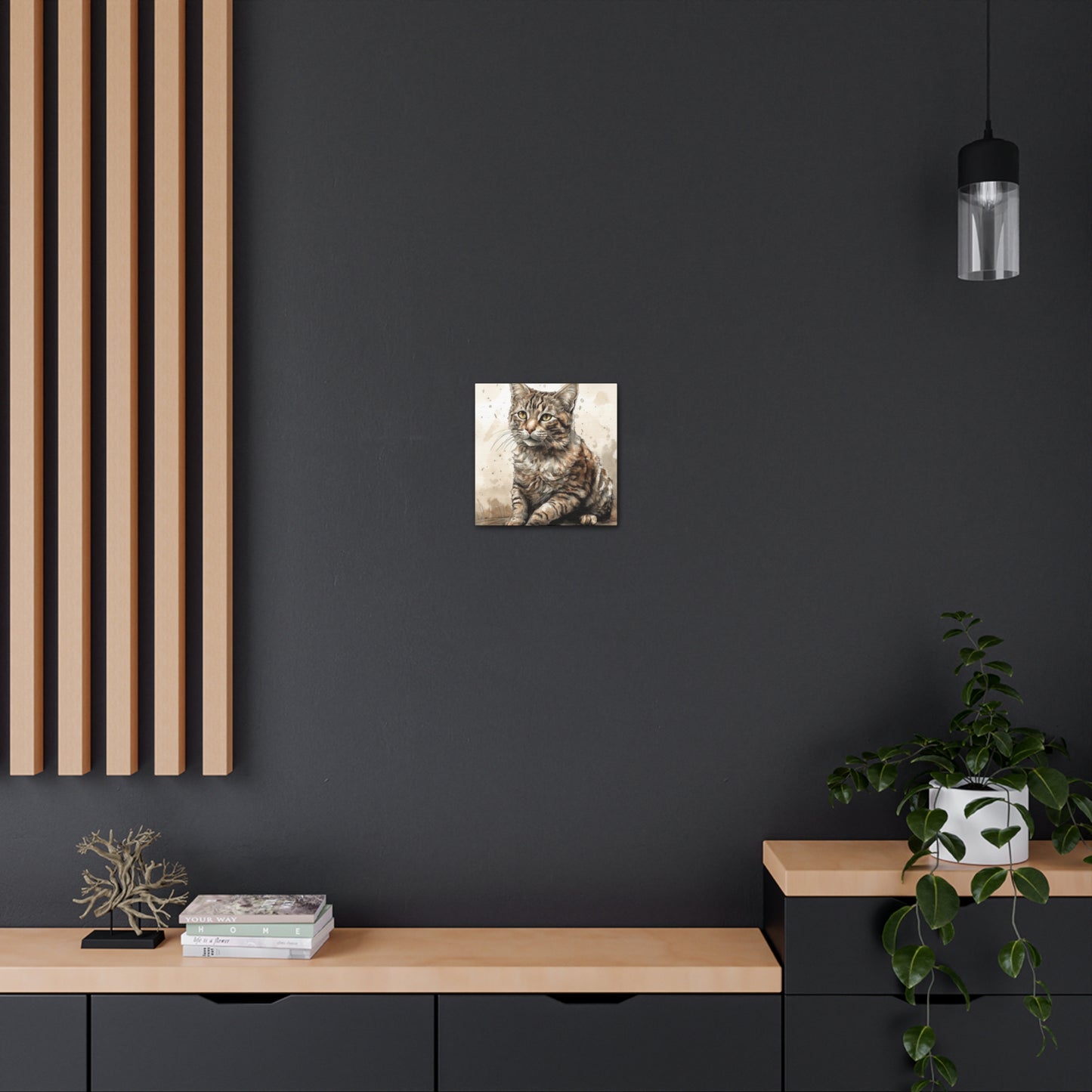 Cuddly kitten wall sign for nursery and kids' spaces
