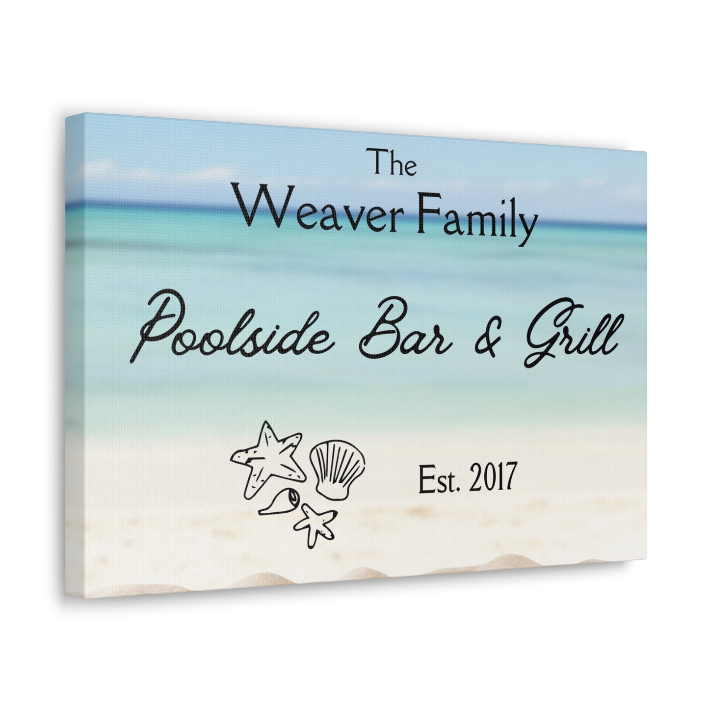 Custom "Family Poolside Bar & Grill" Wall Art - Weave Got Gifts - Unique Gifts You Won’t Find Anywhere Else!