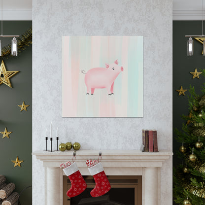 "Cute Pig" Nursery Wall Art - Weave Got Gifts - Unique Gifts You Won’t Find Anywhere Else!