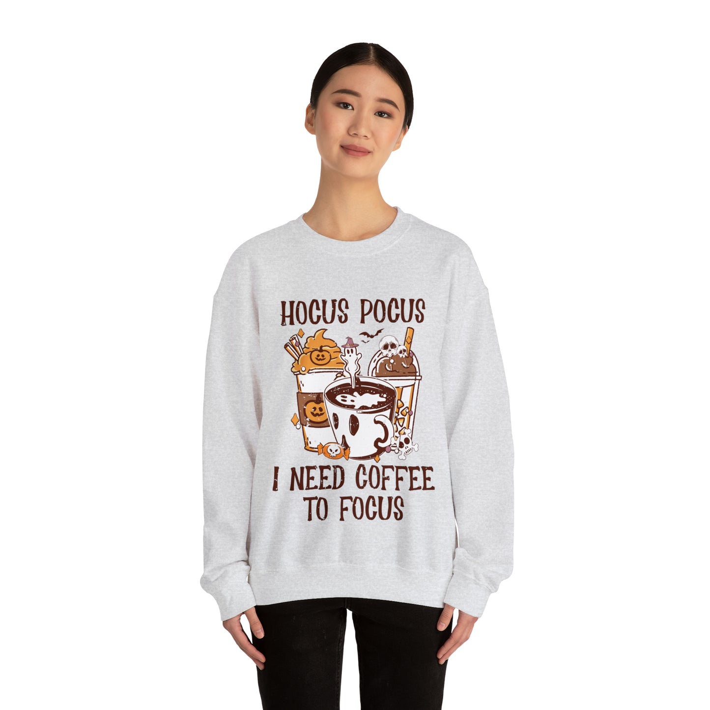 "Hocus Pocus I Need Coffee To Focus" Sweatshirt - Weave Got Gifts - Unique Gifts You Won’t Find Anywhere Else!
