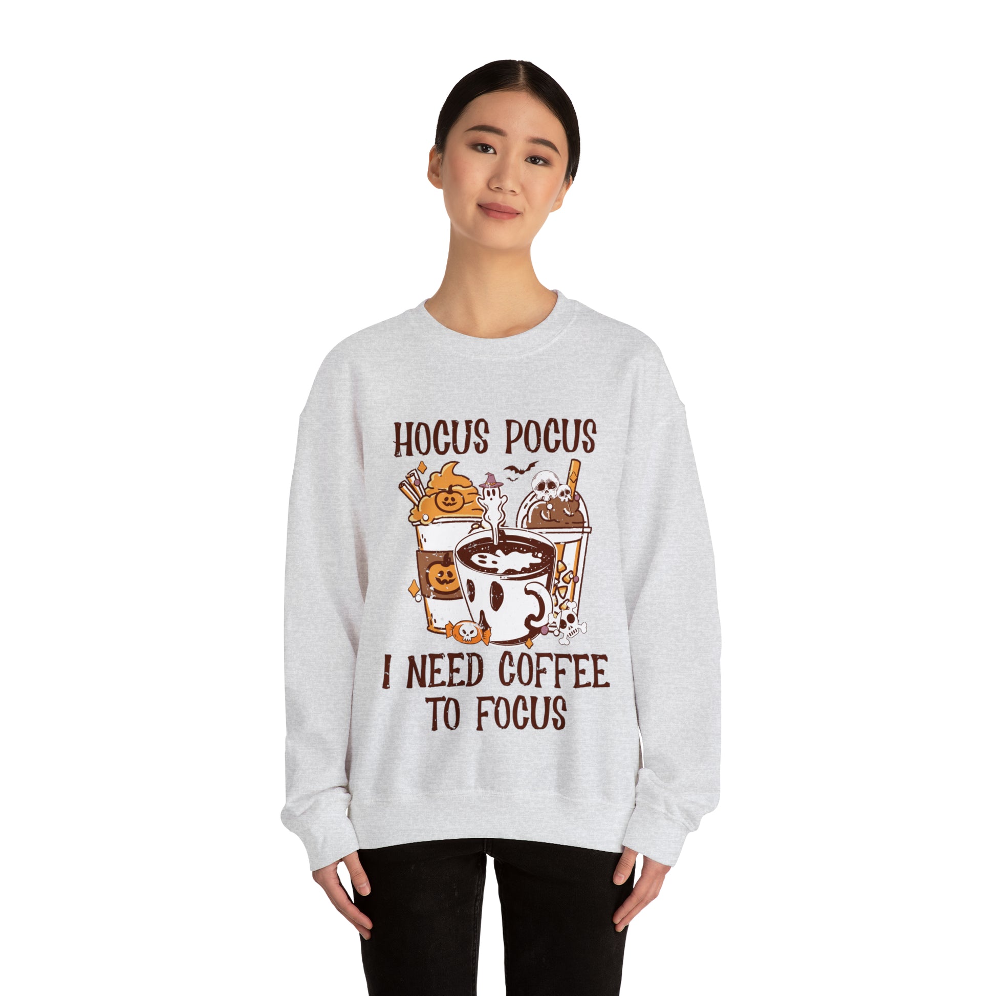 "Hocus Pocus I Need Coffee To Focus" Sweatshirt - Weave Got Gifts - Unique Gifts You Won’t Find Anywhere Else!