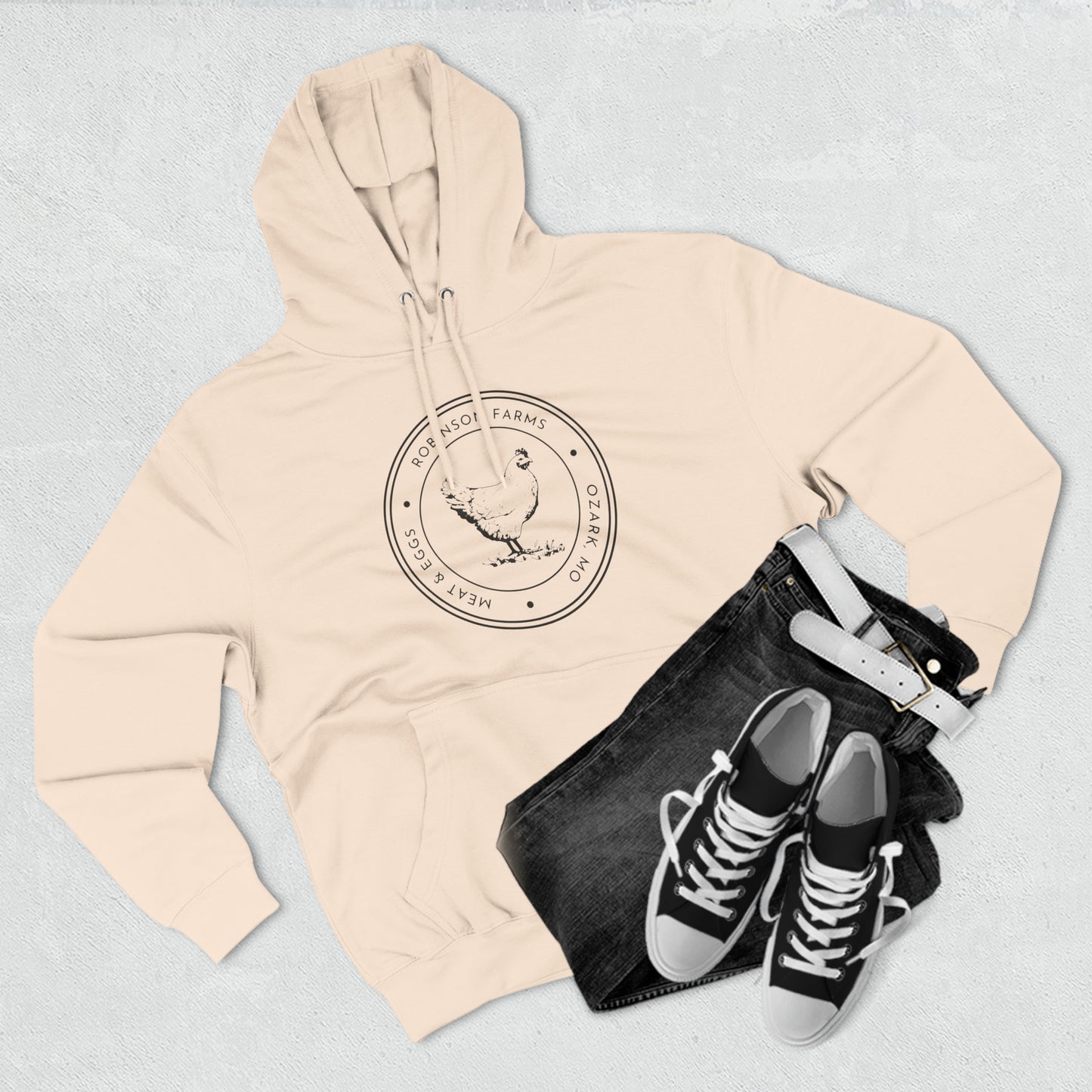 Custom "Chicken Farm Logo" Hoodie - Weave Got Gifts - Unique Gifts You Won’t Find Anywhere Else!