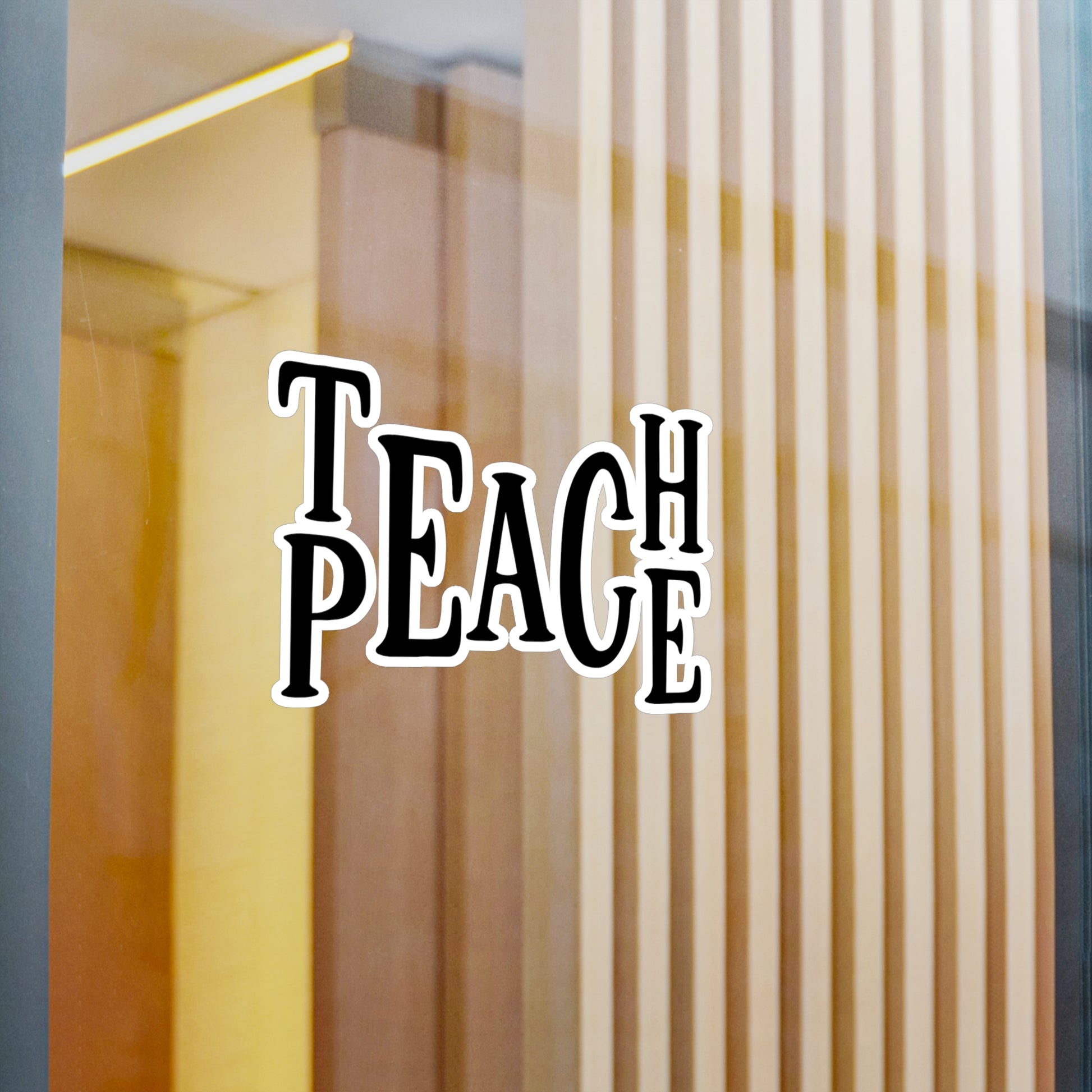 "Teach Peace" Kiss-Cut Vinyl Decal - Weave Got Gifts - Unique Gifts You Won’t Find Anywhere Else!