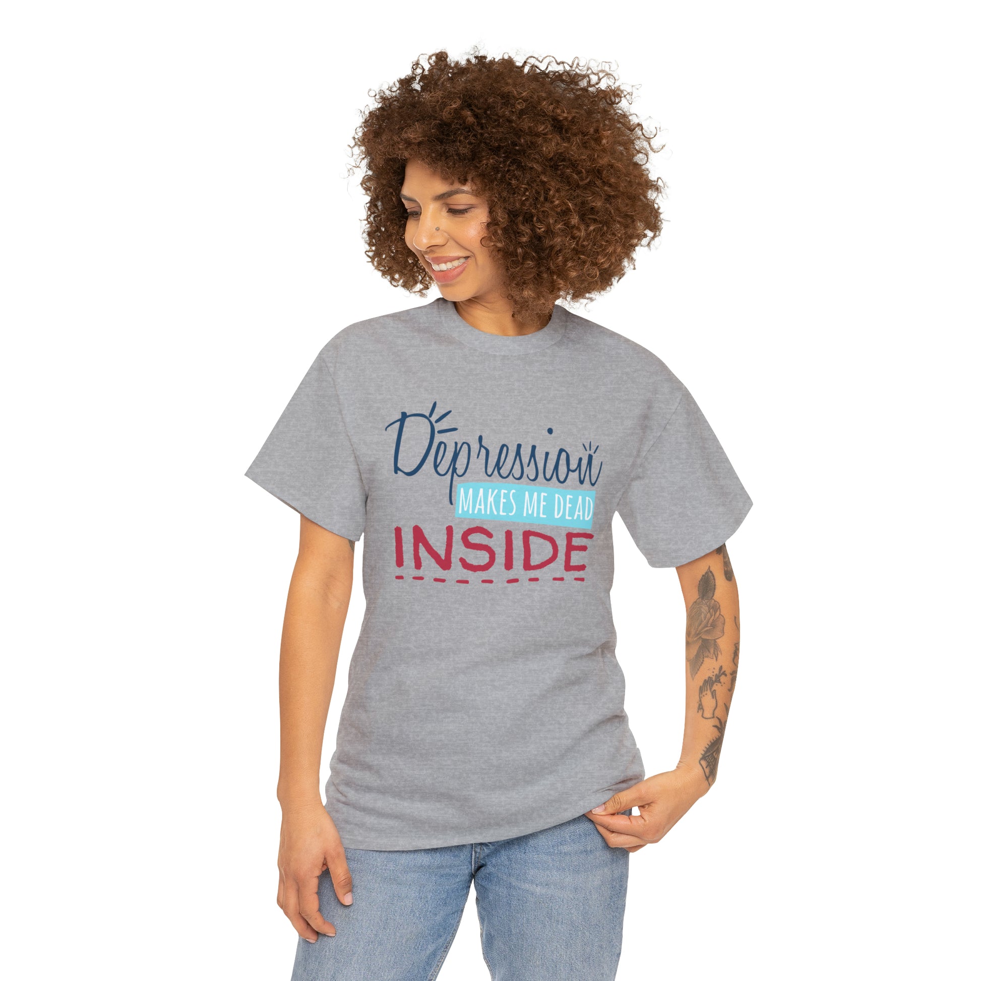 "Depression Makes Me Dead Inside" T-Shirt - Weave Got Gifts - Unique Gifts You Won’t Find Anywhere Else!