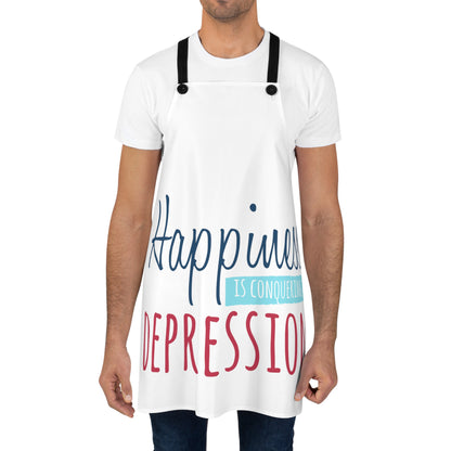 "Happiness Is Conquering Depression" Apron - Weave Got Gifts - Unique Gifts You Won’t Find Anywhere Else!