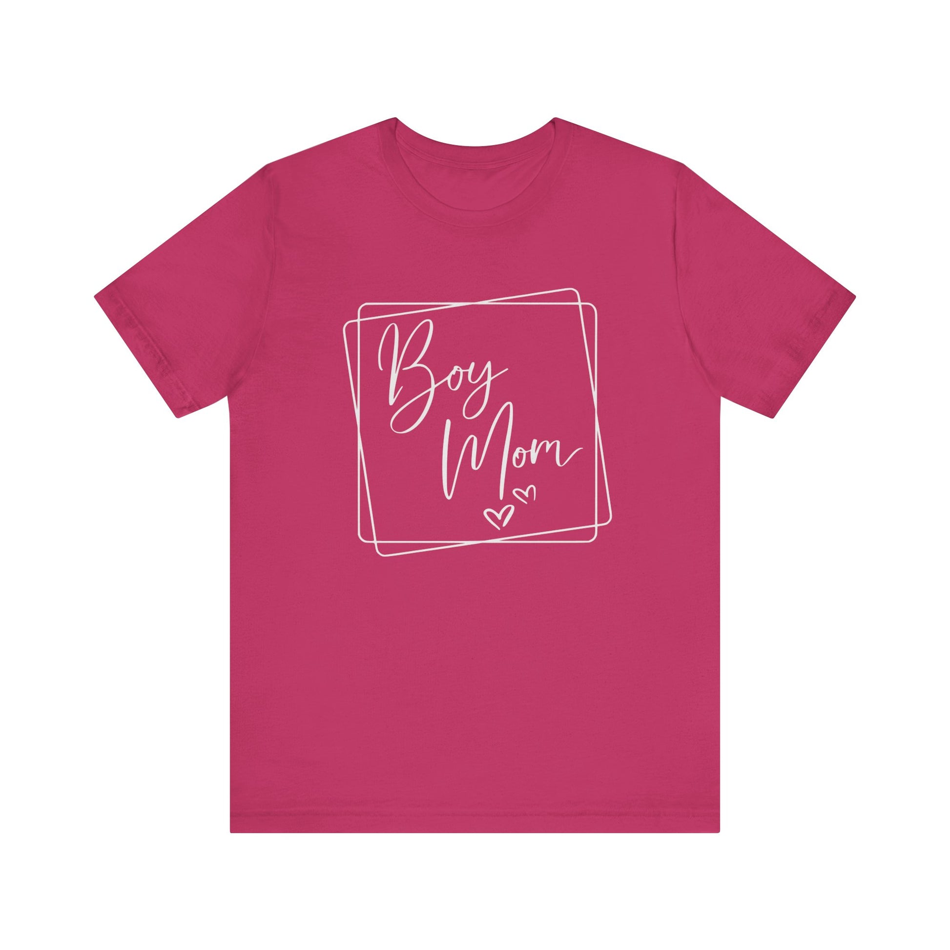 Stylish 'Boy Mom' T-Shirt with Heart Accents - Shop Now