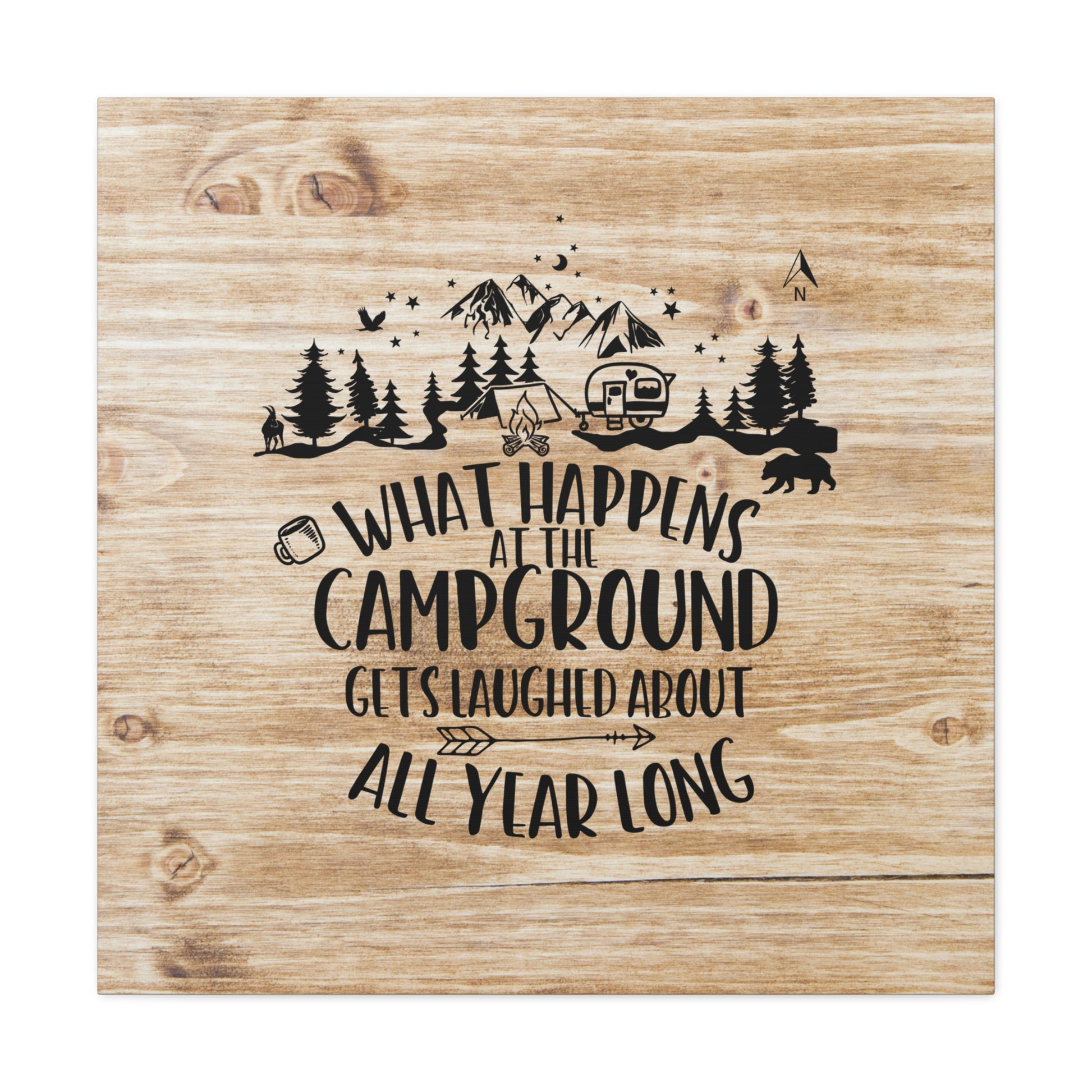 Durable funny campground sign for RV and travel trailer decor.
