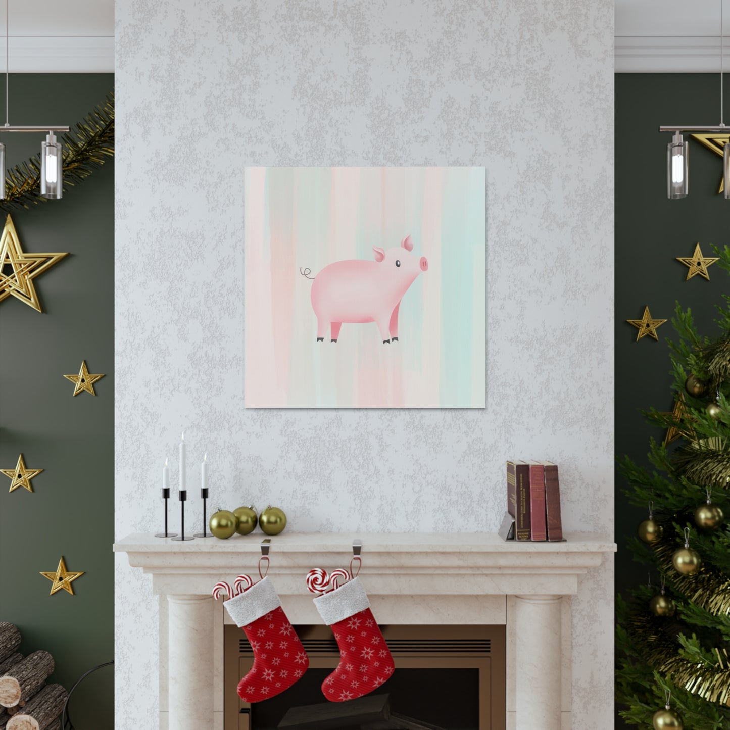 "Cute Pig" Nursery Wall Art - Weave Got Gifts - Unique Gifts You Won’t Find Anywhere Else!