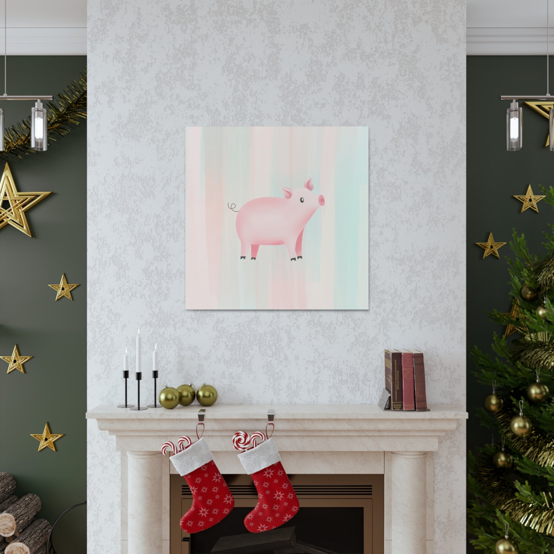 "Cute Pig" Nursery Wall Art - Weave Got Gifts - Unique Gifts You Won’t Find Anywhere Else!
