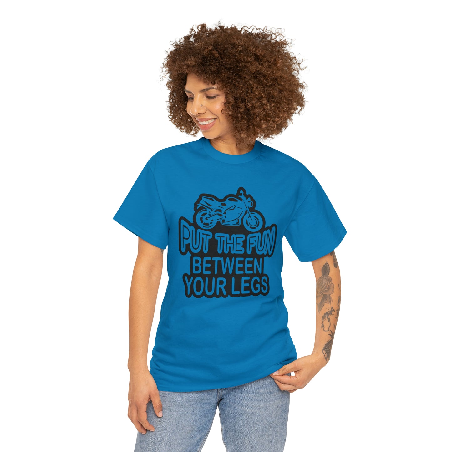 "Motorcycle, Put The Fun Between Your Legs" T-Shirt - Weave Got Gifts - Unique Gifts You Won’t Find Anywhere Else!