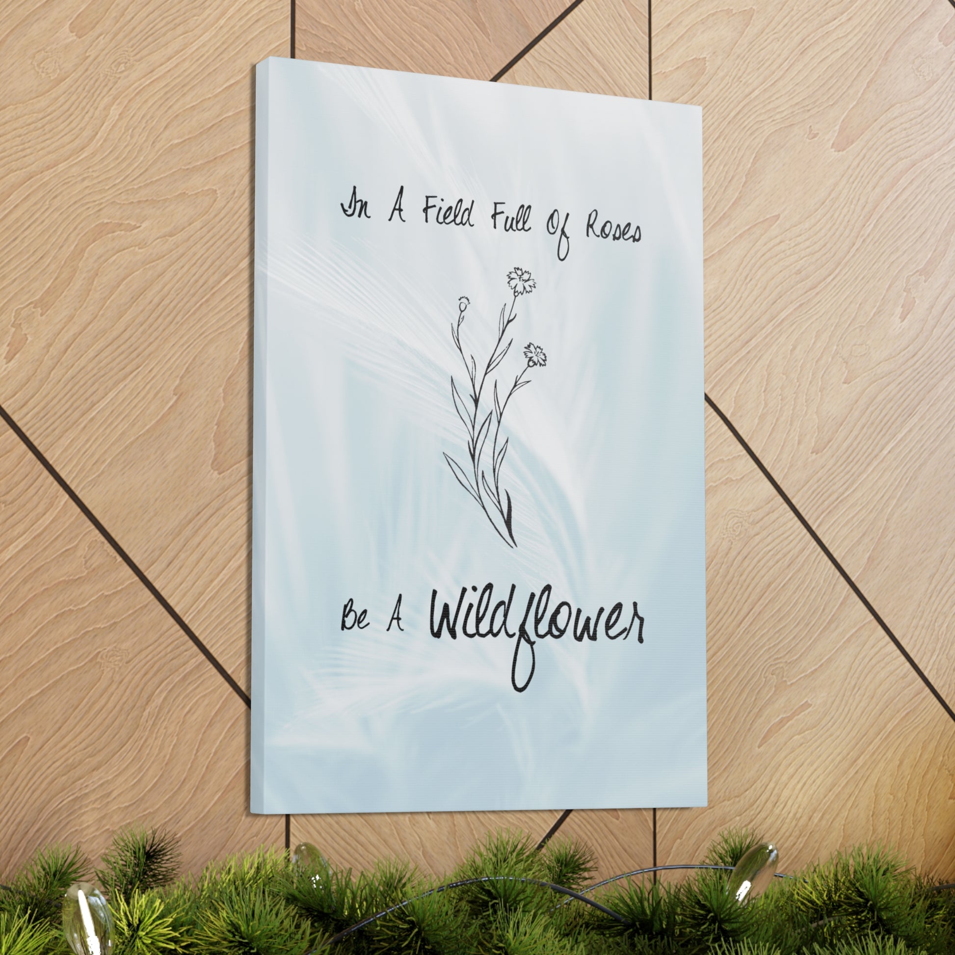 Minimalist floral prints on canvas featuring elegant line art
