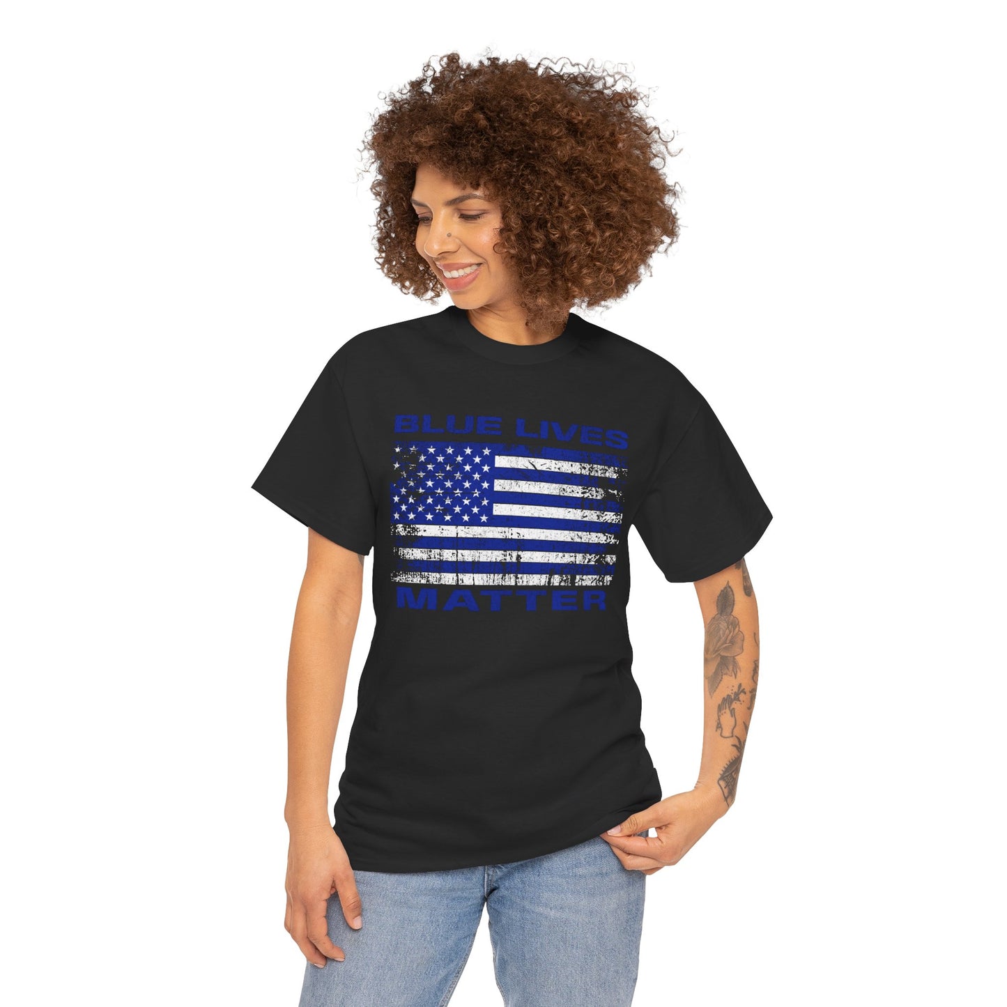 Soft cotton Blue Lives Matter shirt for everyday wear

