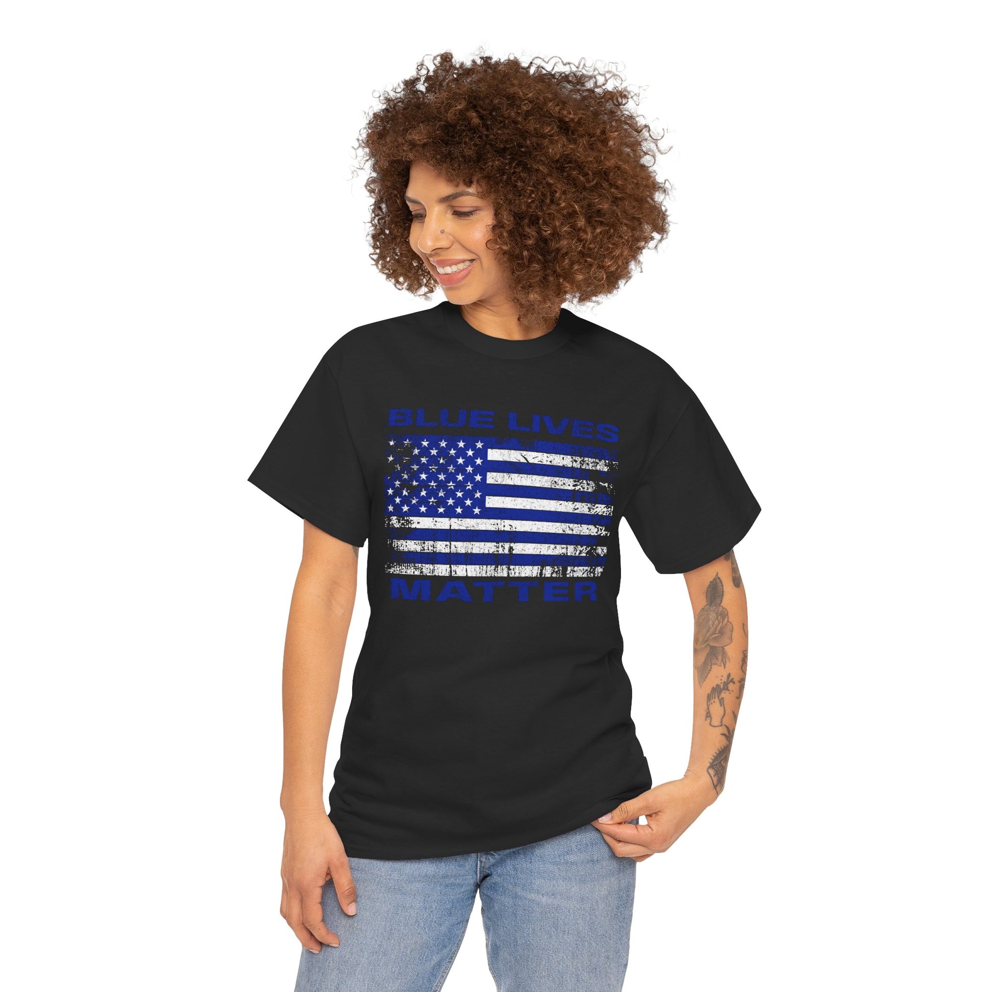 Soft cotton Blue Lives Matter shirt for everyday wear
