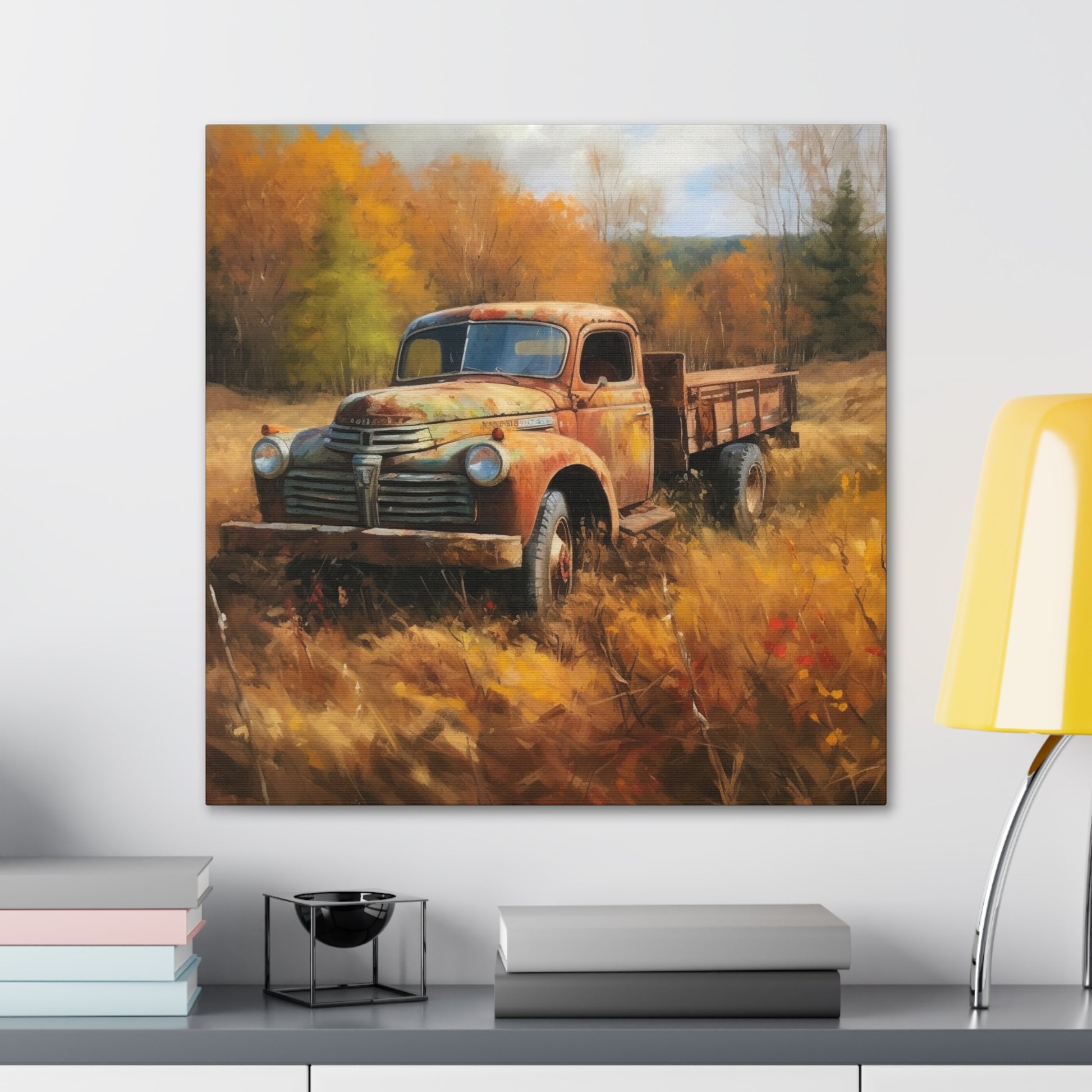 "Fall Farm Rustic Truck" Wall Art - Weave Got Gifts - Unique Gifts You Won’t Find Anywhere Else!