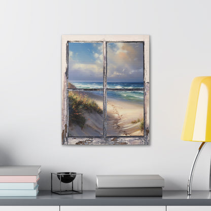 "Sandy Beach Window View" Wall Art - Weave Got Gifts - Unique Gifts You Won’t Find Anywhere Else!