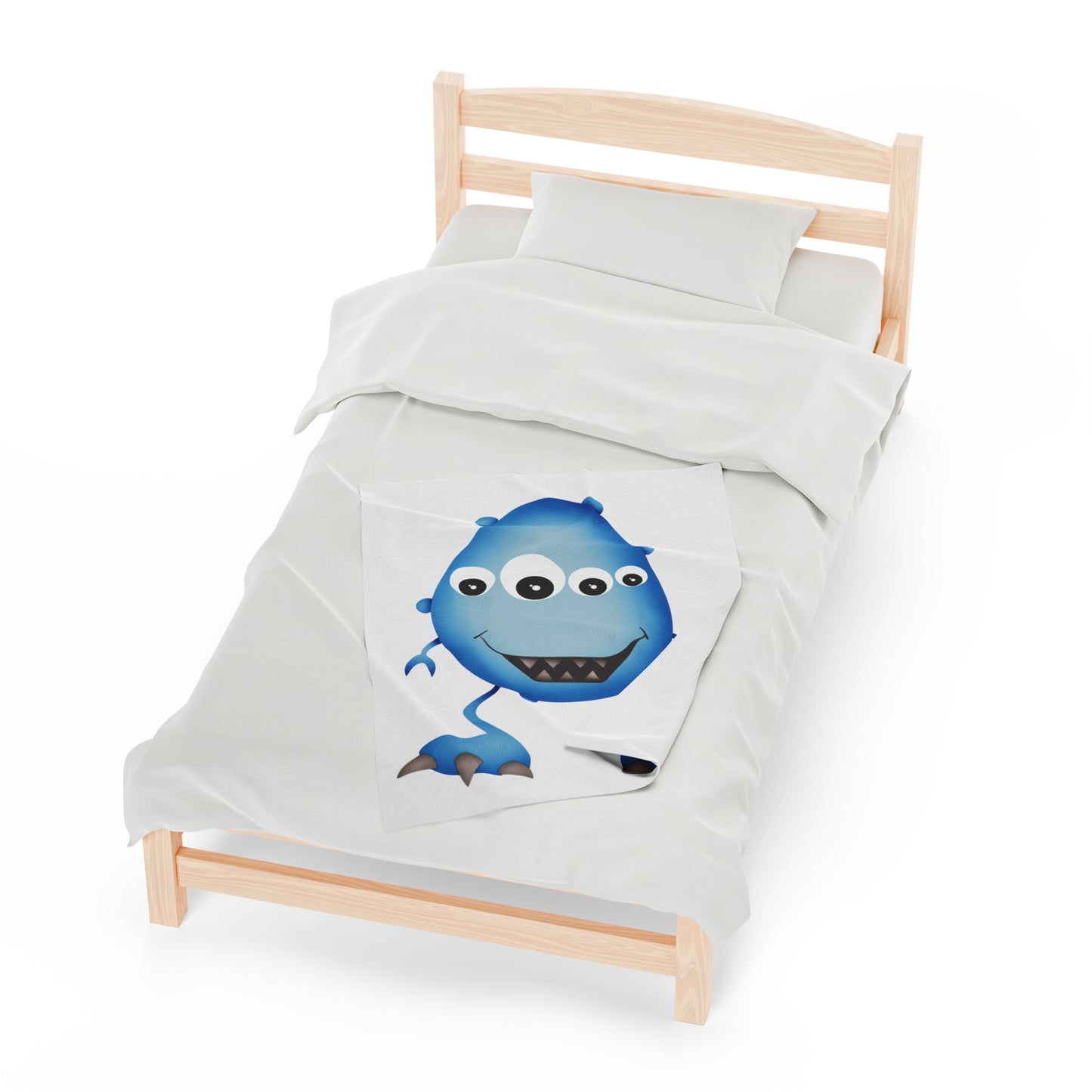 "Cute Blue Monster" Plush Blanket - Weave Got Gifts - Unique Gifts You Won’t Find Anywhere Else!