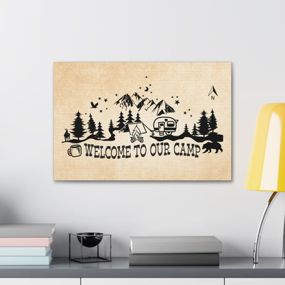 "Welcome To Our Camp" Wall Art - Weave Got Gifts - Unique Gifts You Won’t Find Anywhere Else!