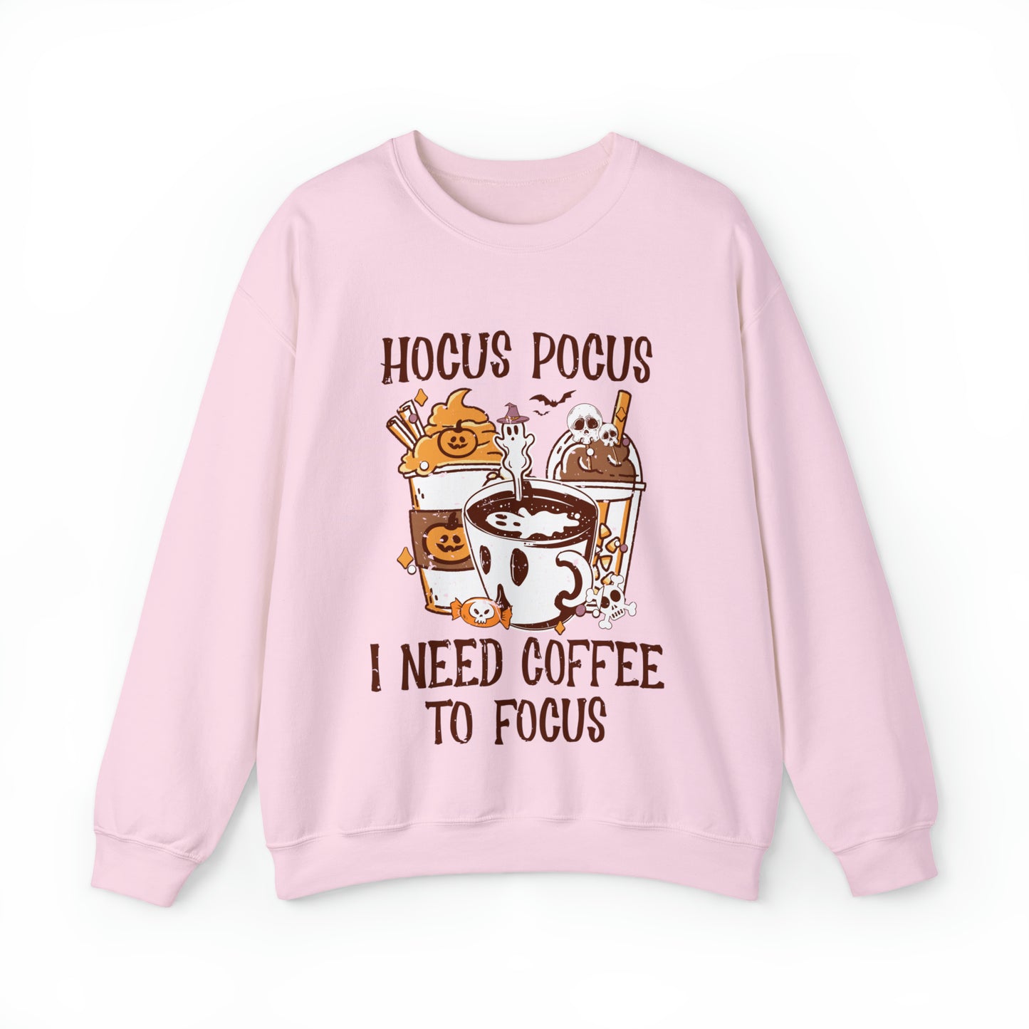 Fall sweatshirt featuring Hocus Pocus and coffee theme
