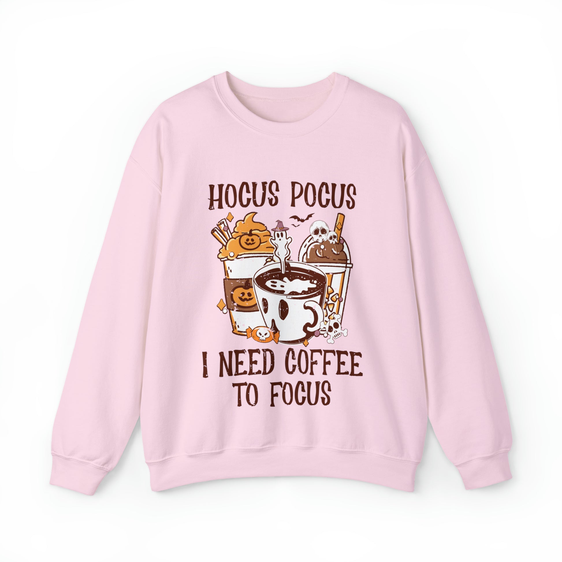Fall sweatshirt featuring Hocus Pocus and coffee theme
