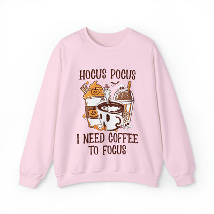 Fall sweatshirt featuring Hocus Pocus and coffee theme
