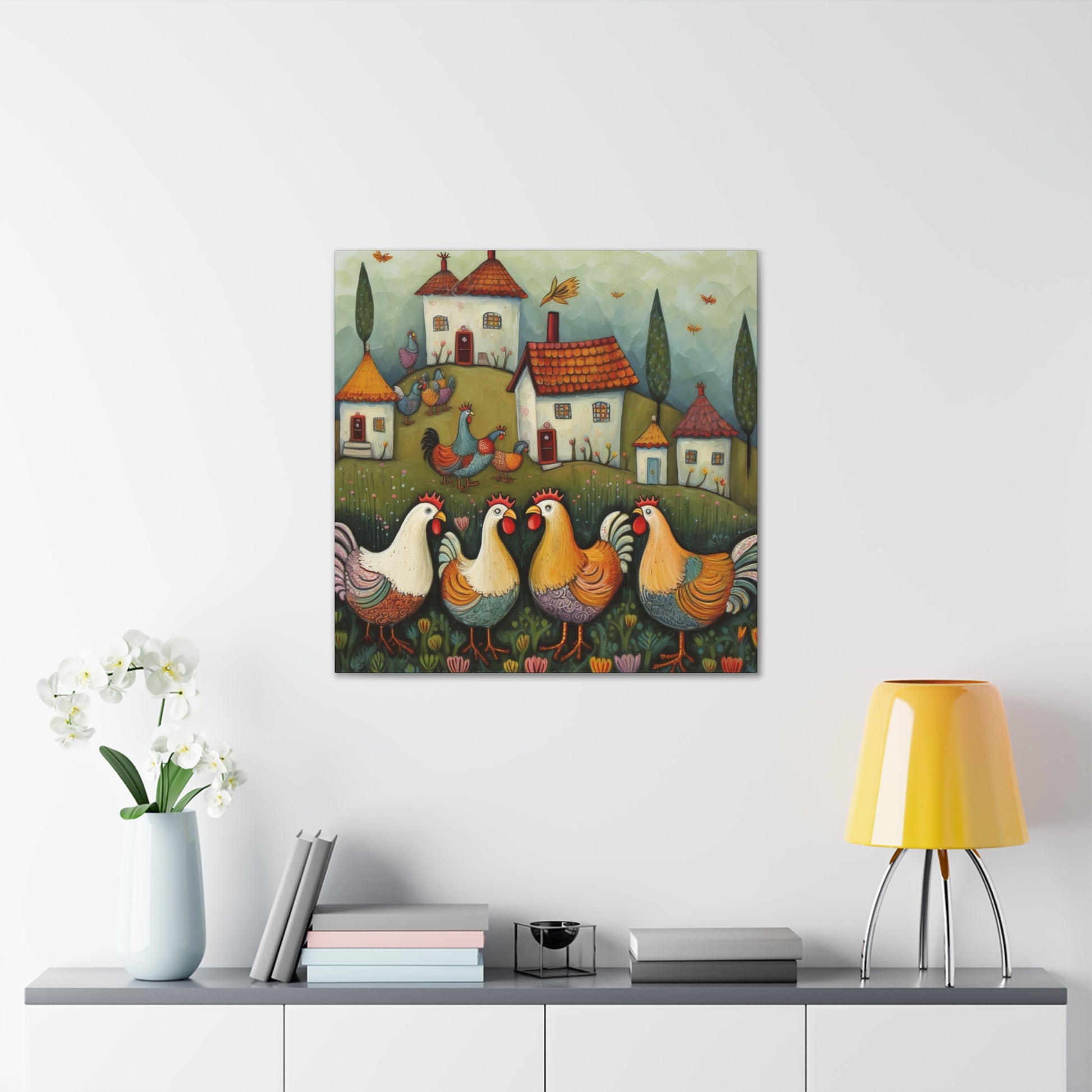 "Vintage Chicken Art" Wall Art - Weave Got Gifts - Unique Gifts You Won’t Find Anywhere Else!