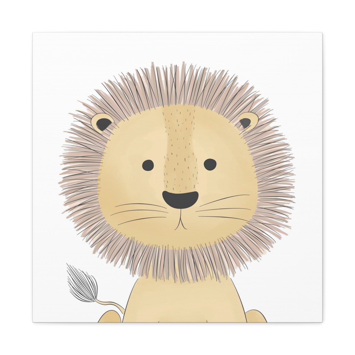 "Cute Lion" Canvas Wall Art - Weave Got Gifts - Unique Gifts You Won’t Find Anywhere Else!