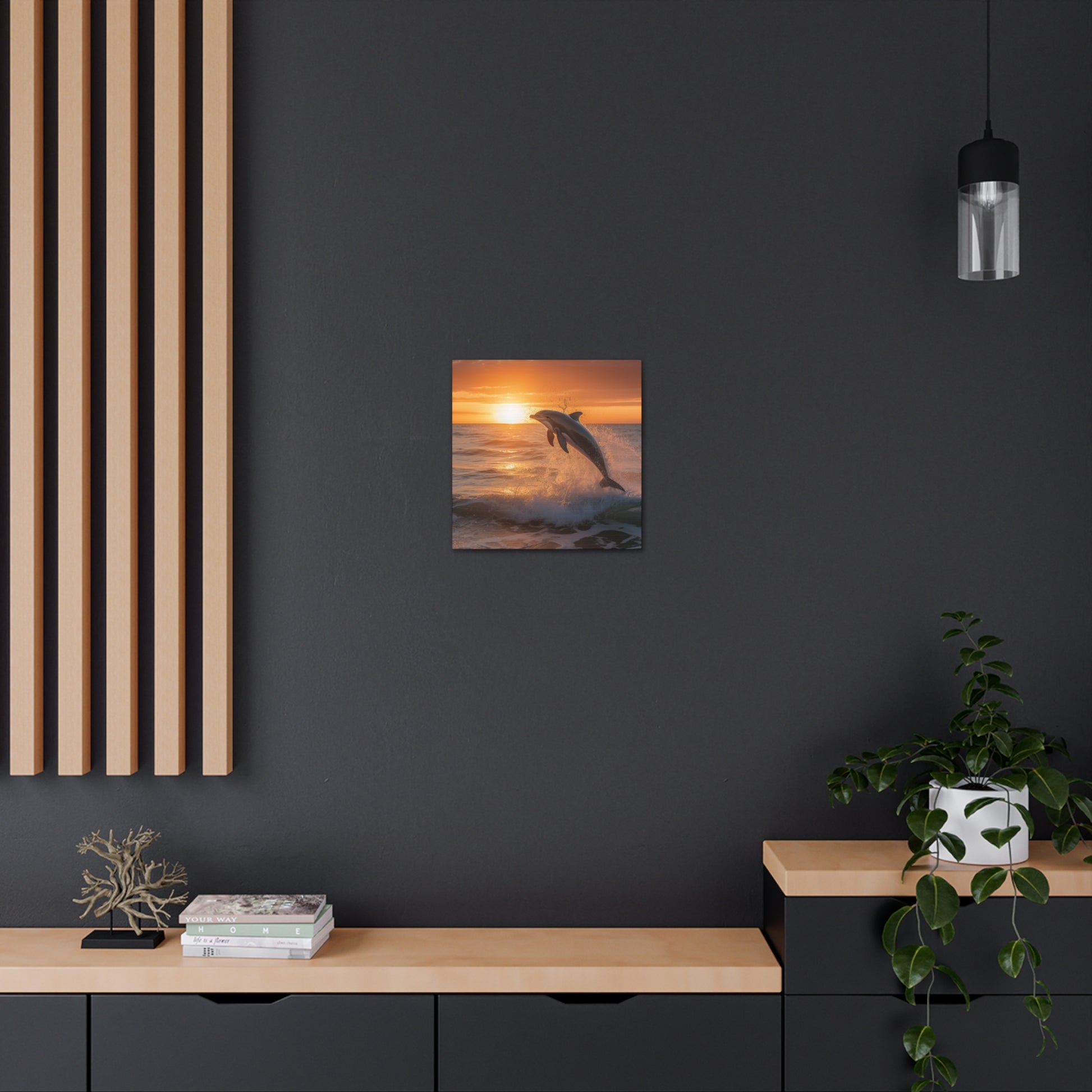 "Dolphin Sunset" Wall Art - Weave Got Gifts - Unique Gifts You Won’t Find Anywhere Else!
