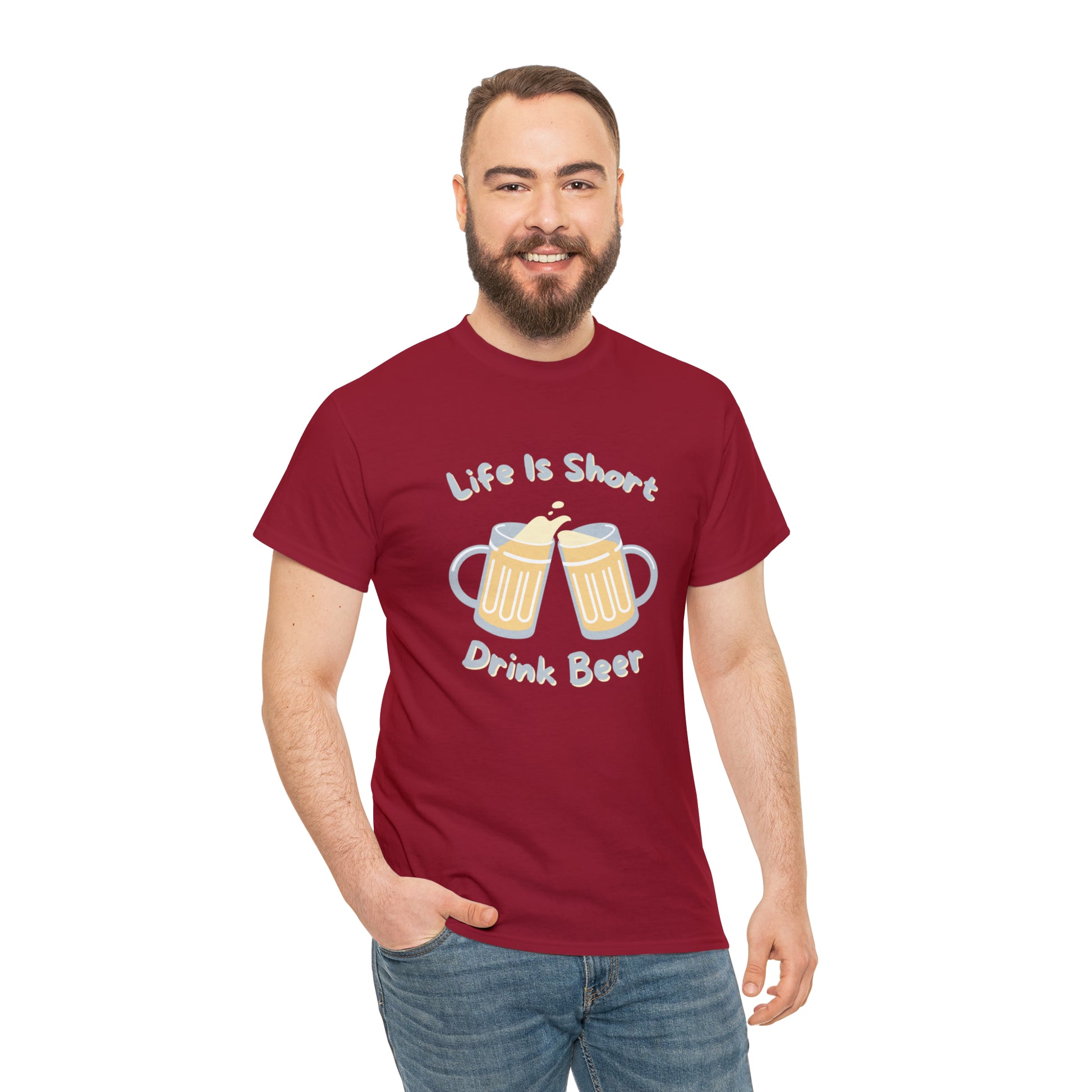 "Life Is Short, Drink Beer" T-Shirt - Weave Got Gifts - Unique Gifts You Won’t Find Anywhere Else!