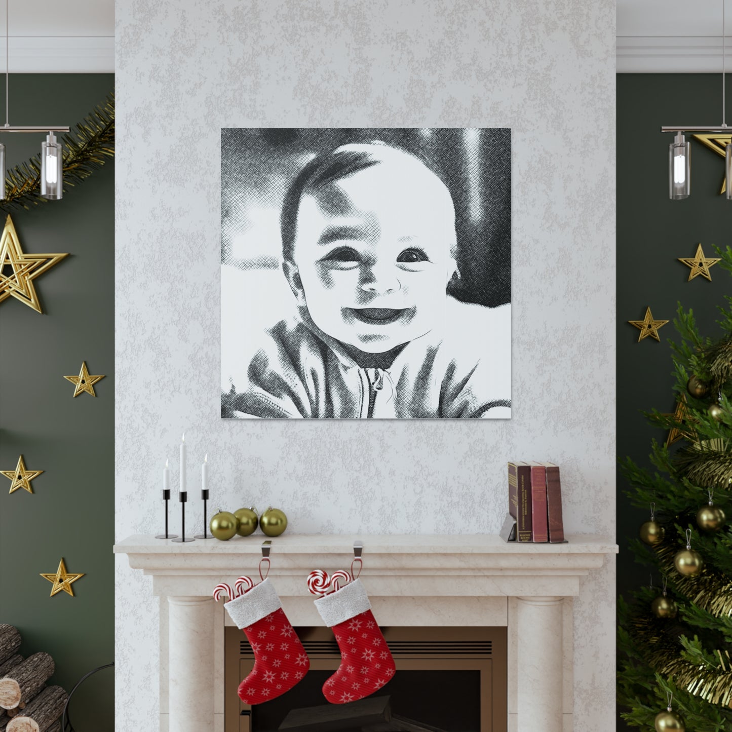 "Baby Photo Drawing" Custom Wall Art - Weave Got Gifts - Unique Gifts You Won’t Find Anywhere Else!