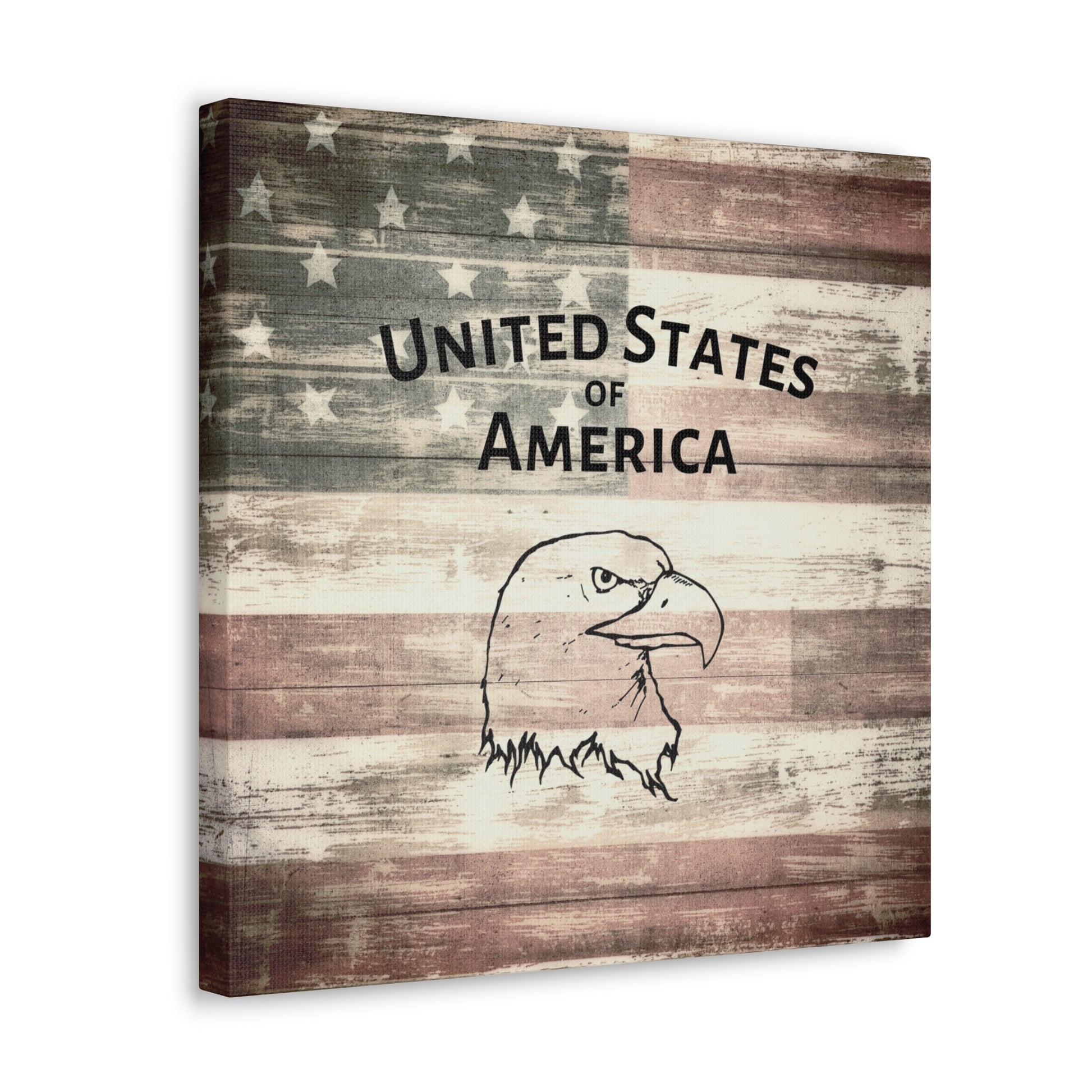 Rustic American flag patriotic wall art
