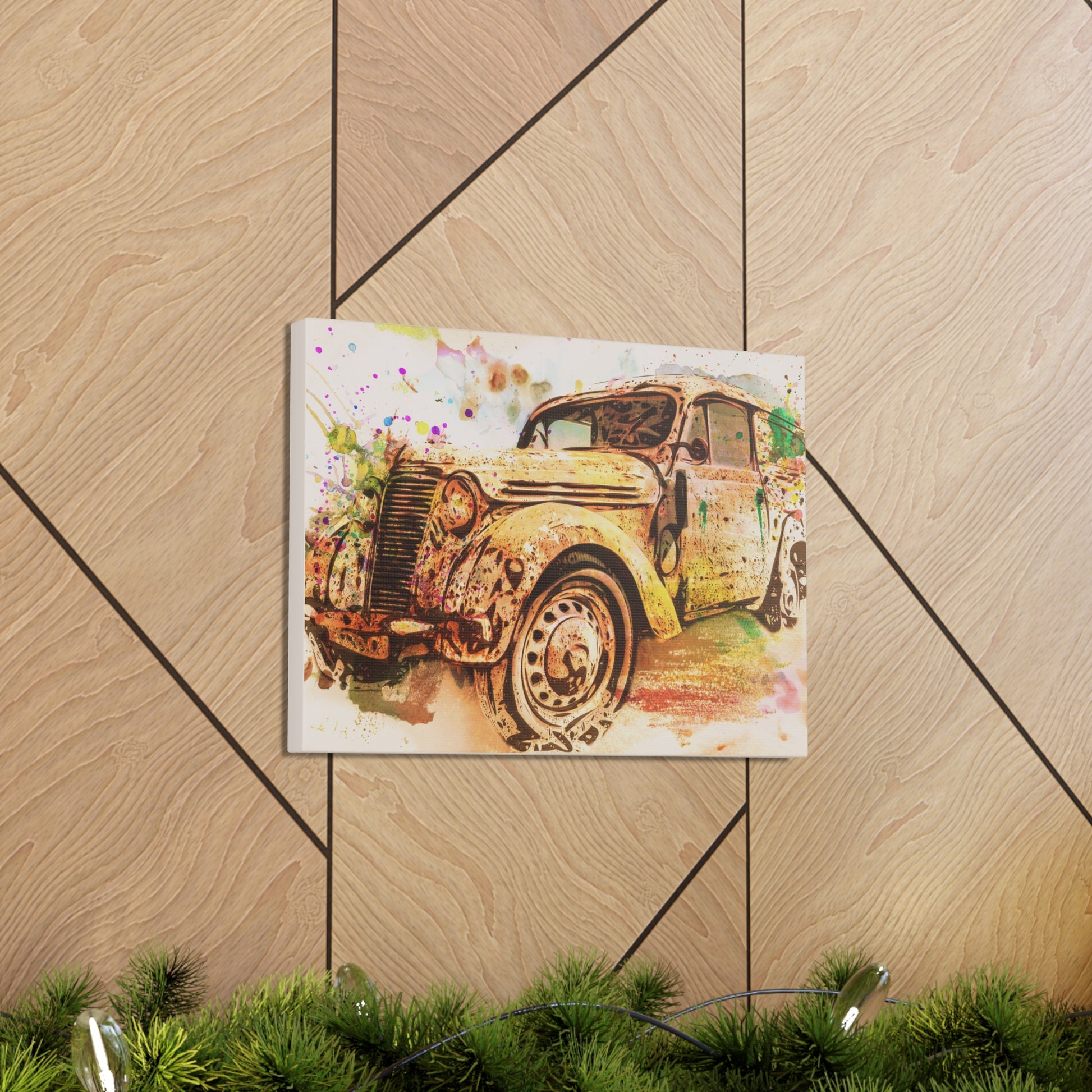 "Antique Car Modern Painting" Wall Art - Weave Got Gifts - Unique Gifts You Won’t Find Anywhere Else!