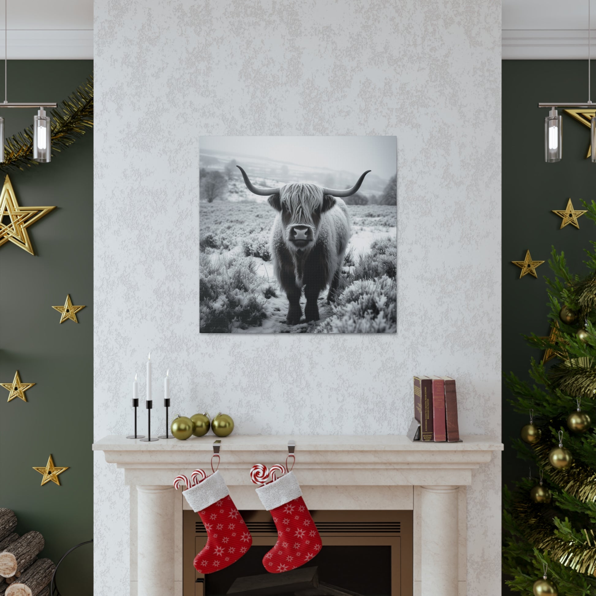 "Black & White Highland Cow" Wall Art - Weave Got Gifts - Unique Gifts You Won’t Find Anywhere Else!