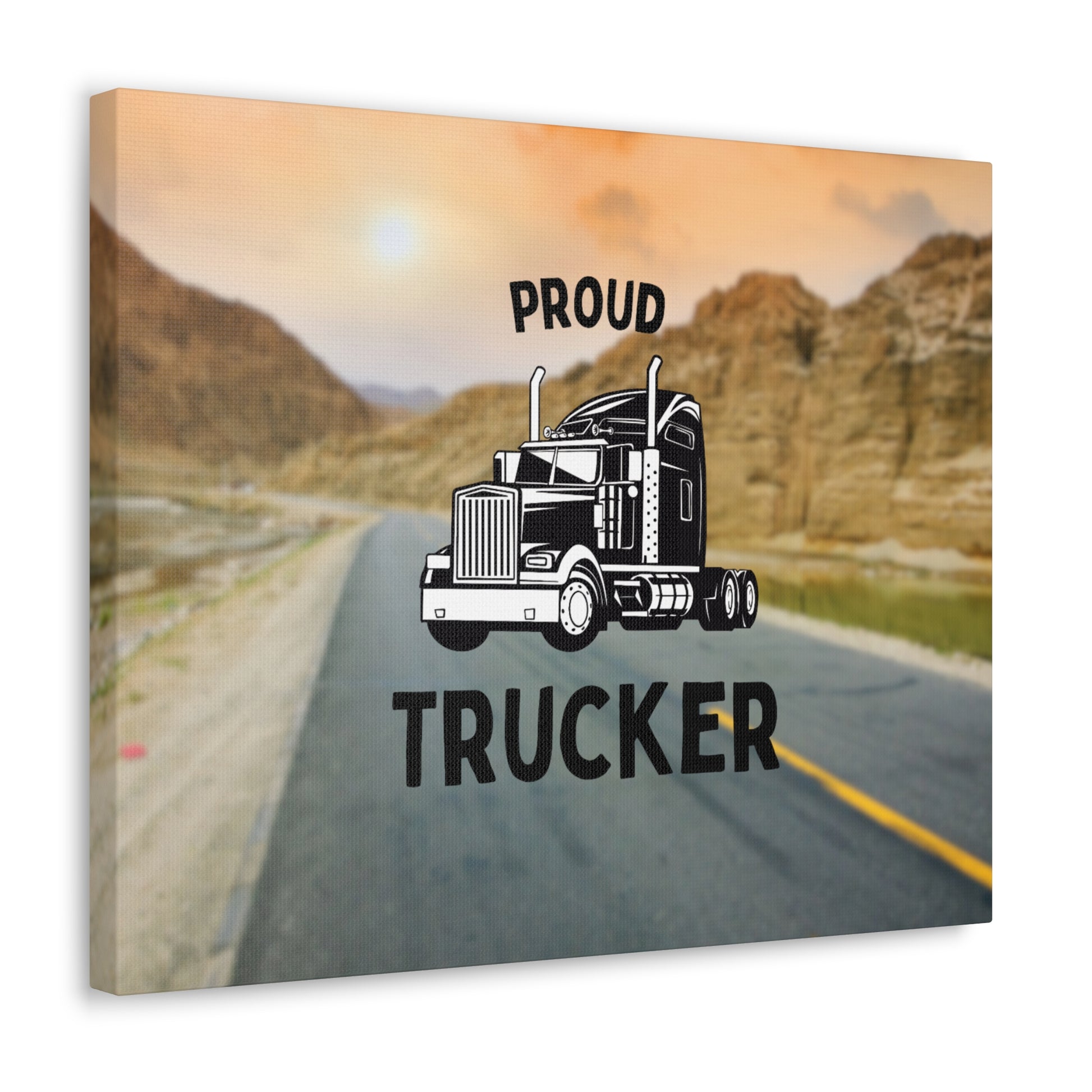 "Proud Trucker" Wall Art - Weave Got Gifts - Unique Gifts You Won’t Find Anywhere Else!