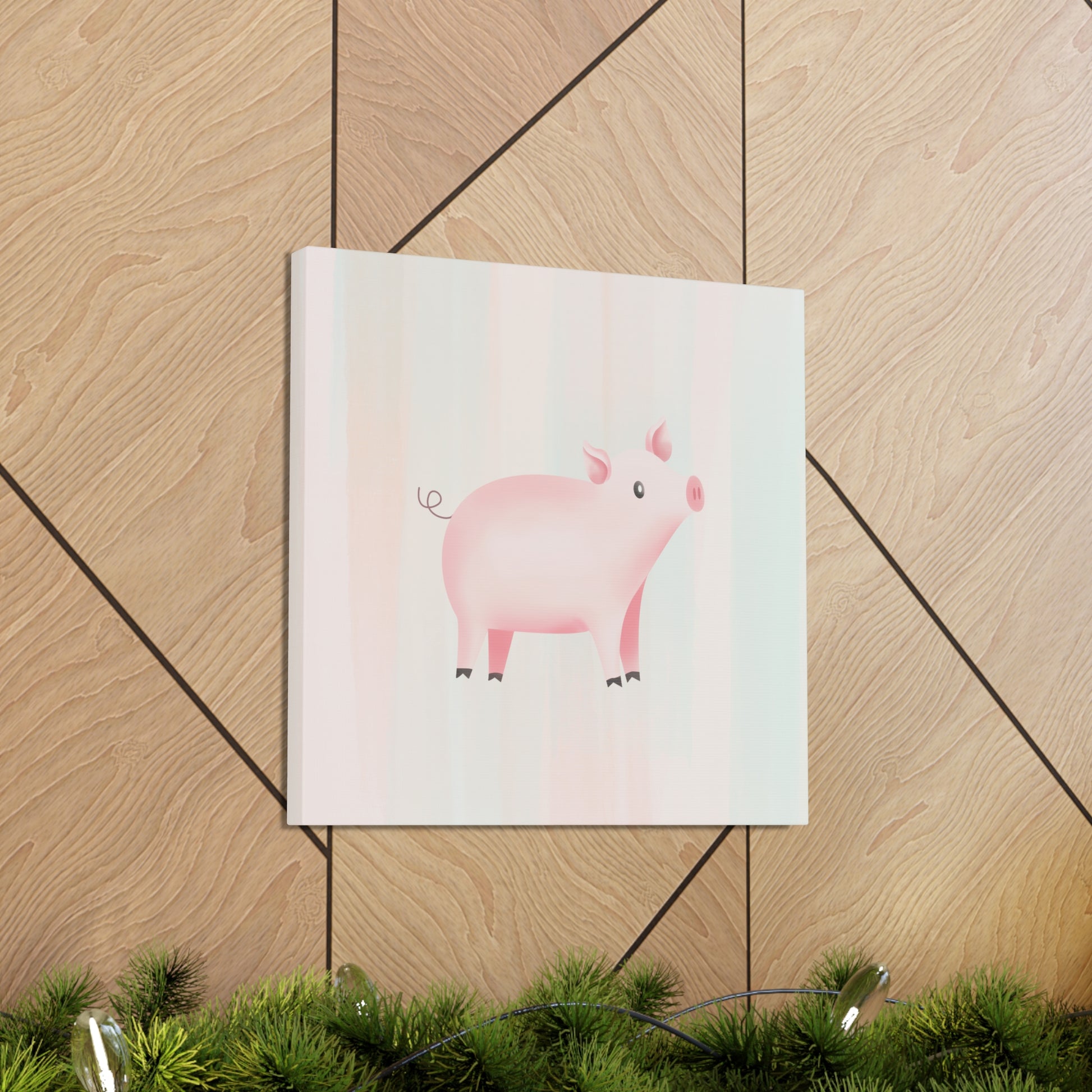 "Cute Pig" Nursery Wall Art - Weave Got Gifts - Unique Gifts You Won’t Find Anywhere Else!