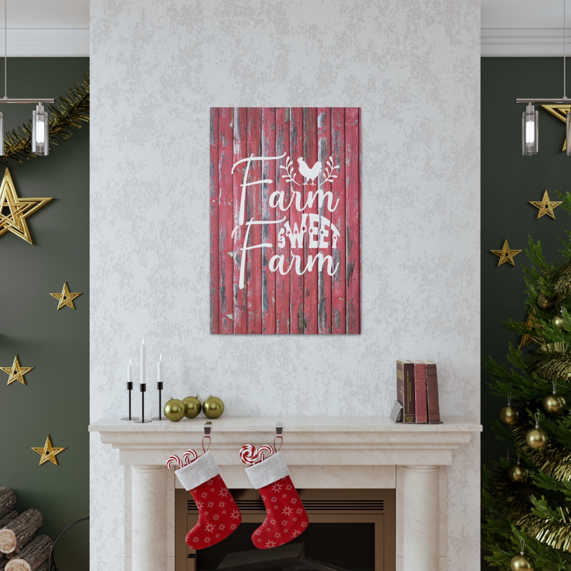 Farm Sweet Farm canvas for country-style interiors
