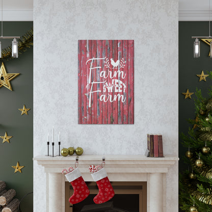 Farm Sweet Farm canvas for country-style interiors
