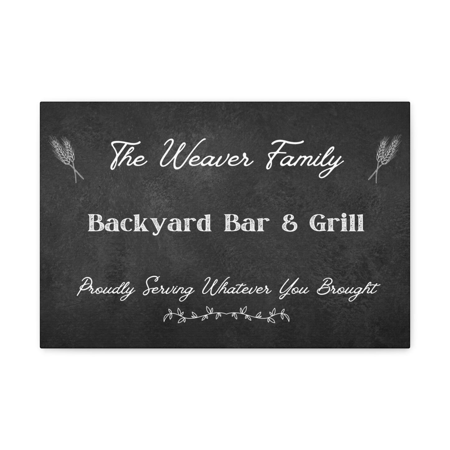"Backyard Bar & Grill" Custom Wall Art - Weave Got Gifts - Unique Gifts You Won’t Find Anywhere Else!
