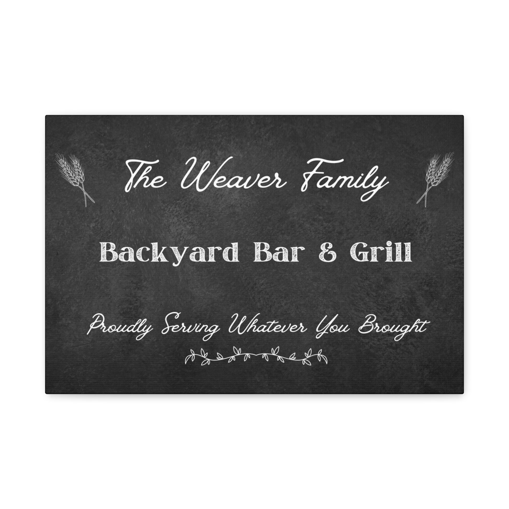 "Backyard Bar & Grill" Custom Wall Art - Weave Got Gifts - Unique Gifts You Won’t Find Anywhere Else!