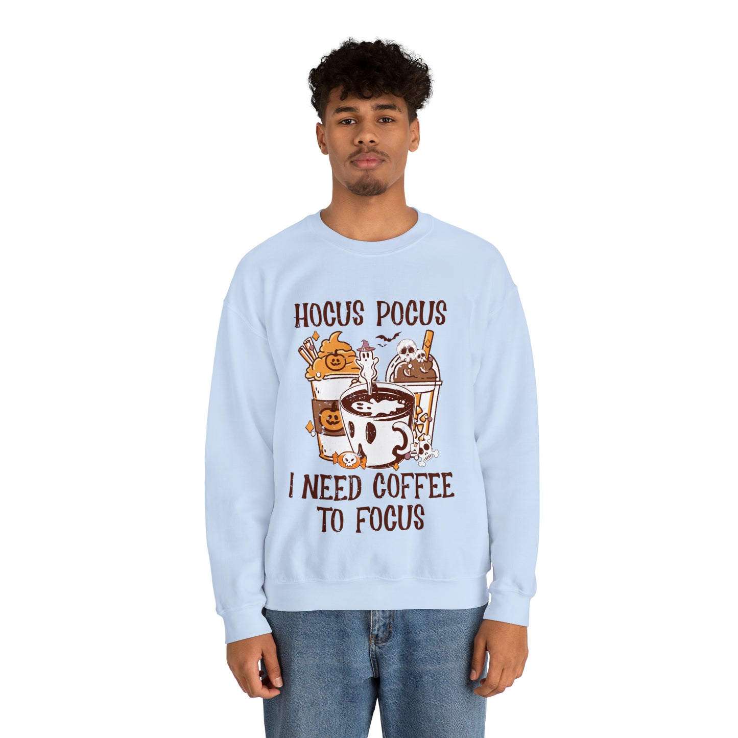 "Hocus Pocus I Need Coffee To Focus" Sweatshirt - Weave Got Gifts - Unique Gifts You Won’t Find Anywhere Else!
