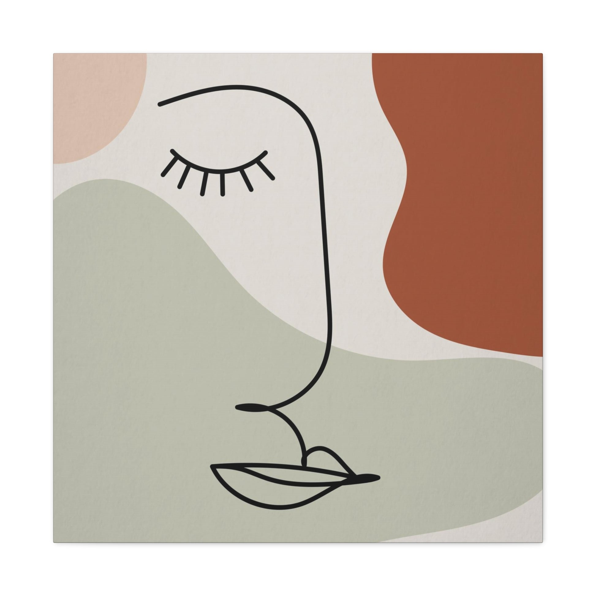Geometric abstract face wall art for contemporary spaces
