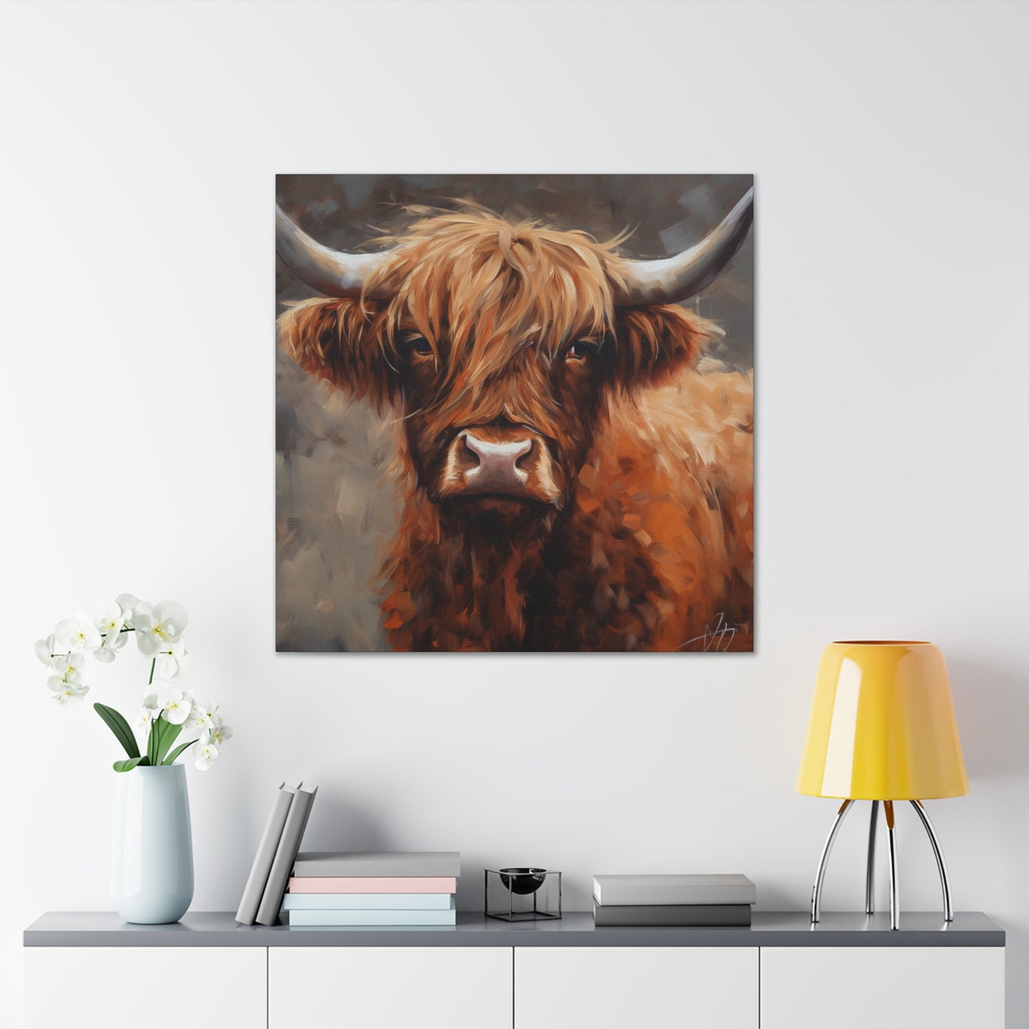 "Highland Cow Painting" Wall Art - Weave Got Gifts - Unique Gifts You Won’t Find Anywhere Else!