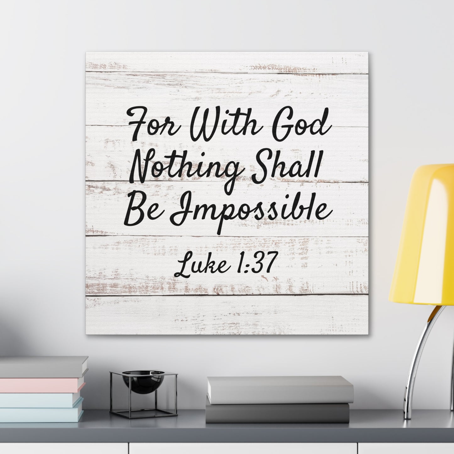 "For With God, Nothing Shall Be Impossible" Wall Art - Weave Got Gifts - Unique Gifts You Won’t Find Anywhere Else!