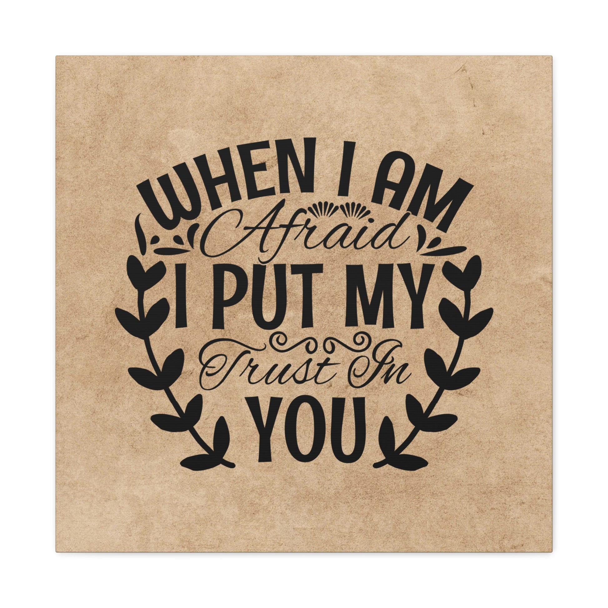 Christian home decor canvas displayed in a quiet devotional space
