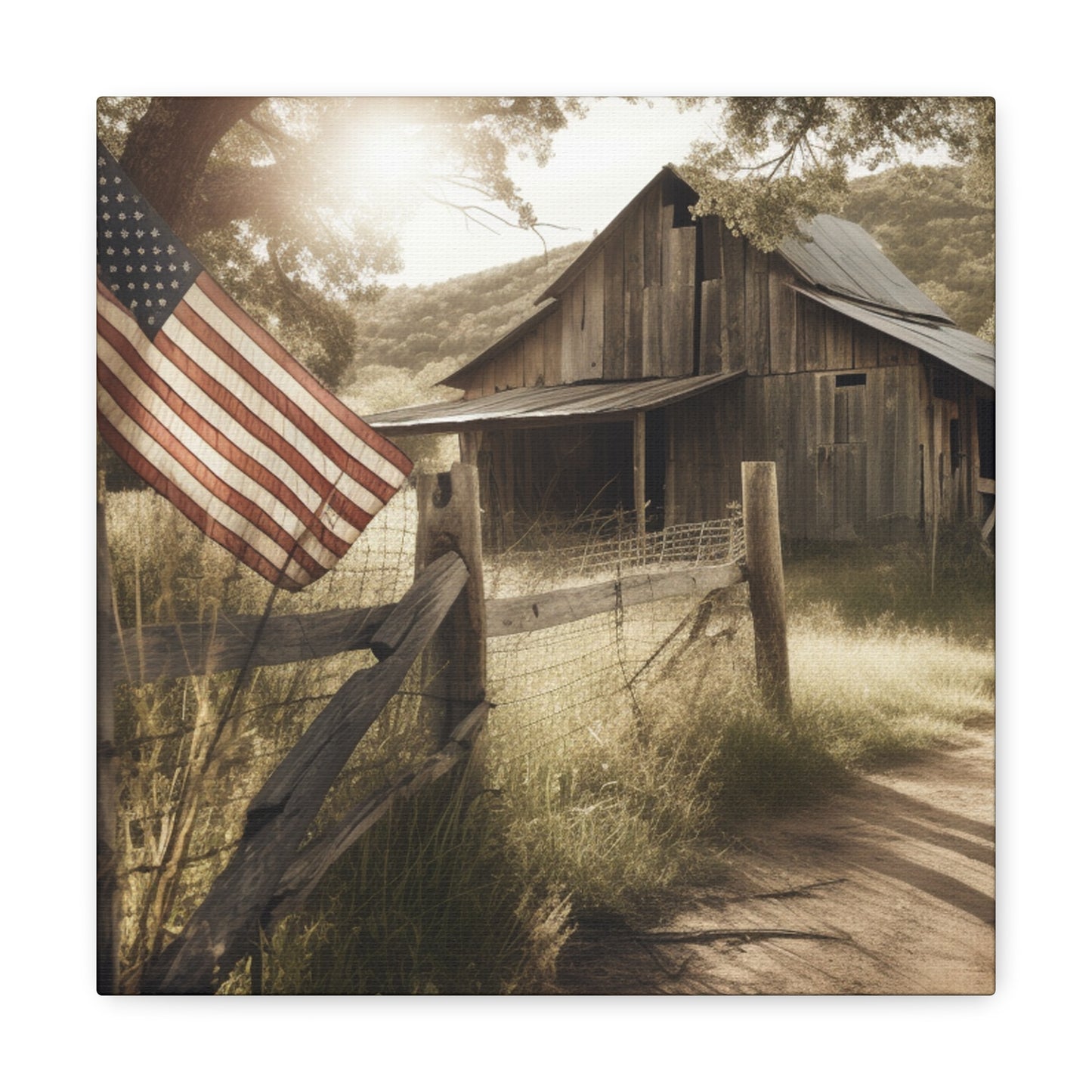 "Rustic American Farm" Wall Art - Weave Got Gifts - Unique Gifts You Won’t Find Anywhere Else!